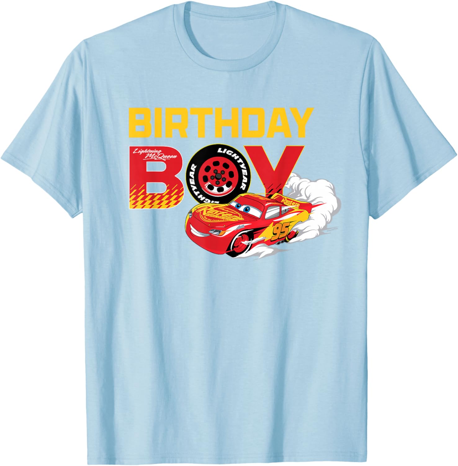 Lightning McQueen Birthday Boy T-Shirt for Disney Pixar Cars Fans - 12
