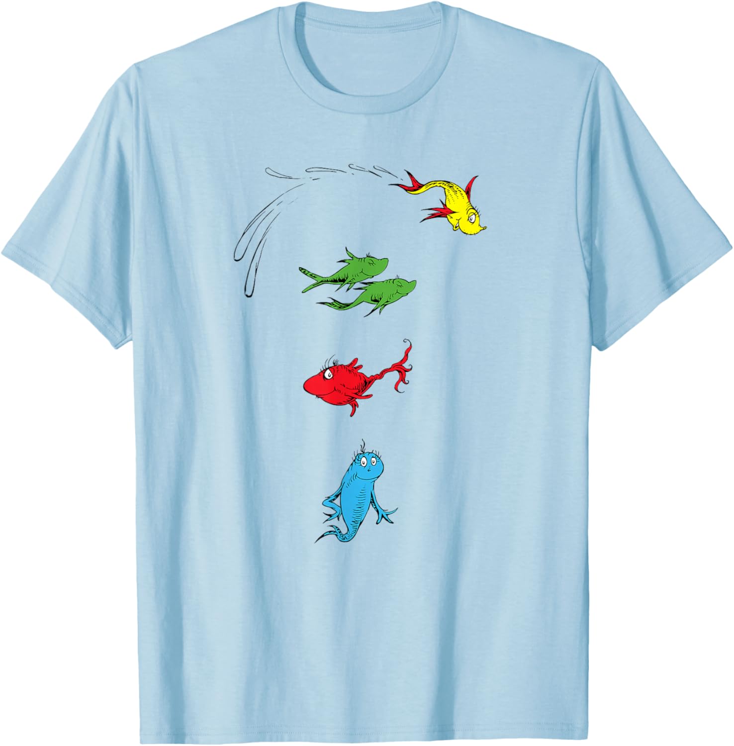 Dr. Seuss One Fish Two Fish Red Fish Blue Fish T-Shirt for Kids and Adults - 17