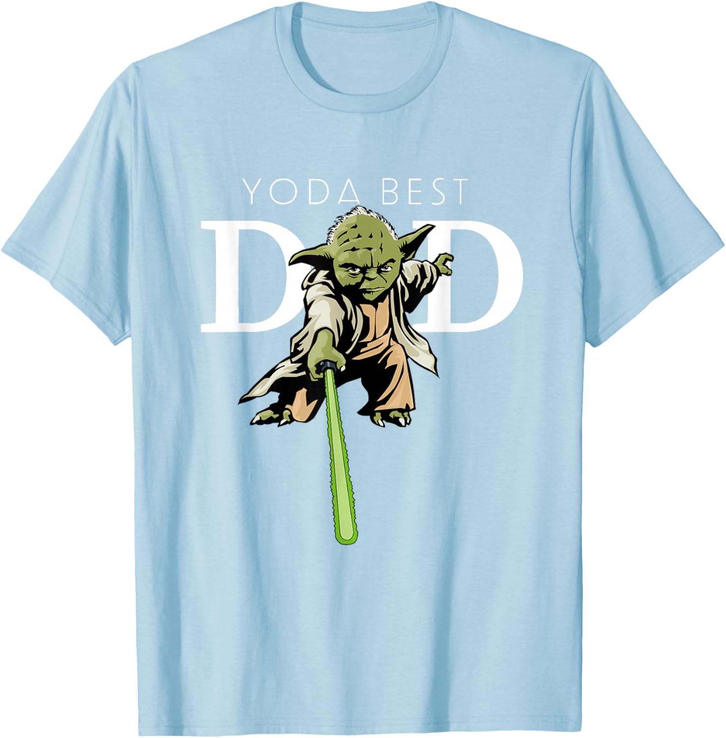Star Wars Yoda Lightsaber Best Dad Father's Day T-Shirt for Dads - 3