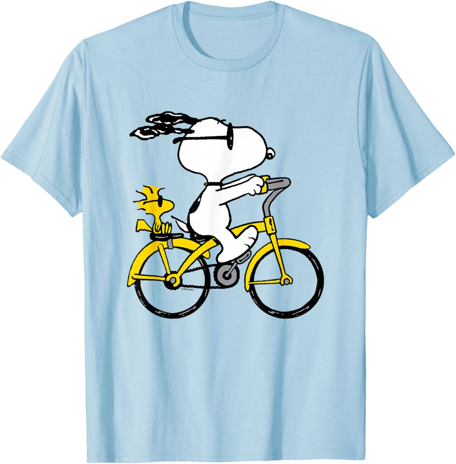 Snoopy and Woodstock Bike Ride T-Shirt for Fun Casual Outfits - 8
