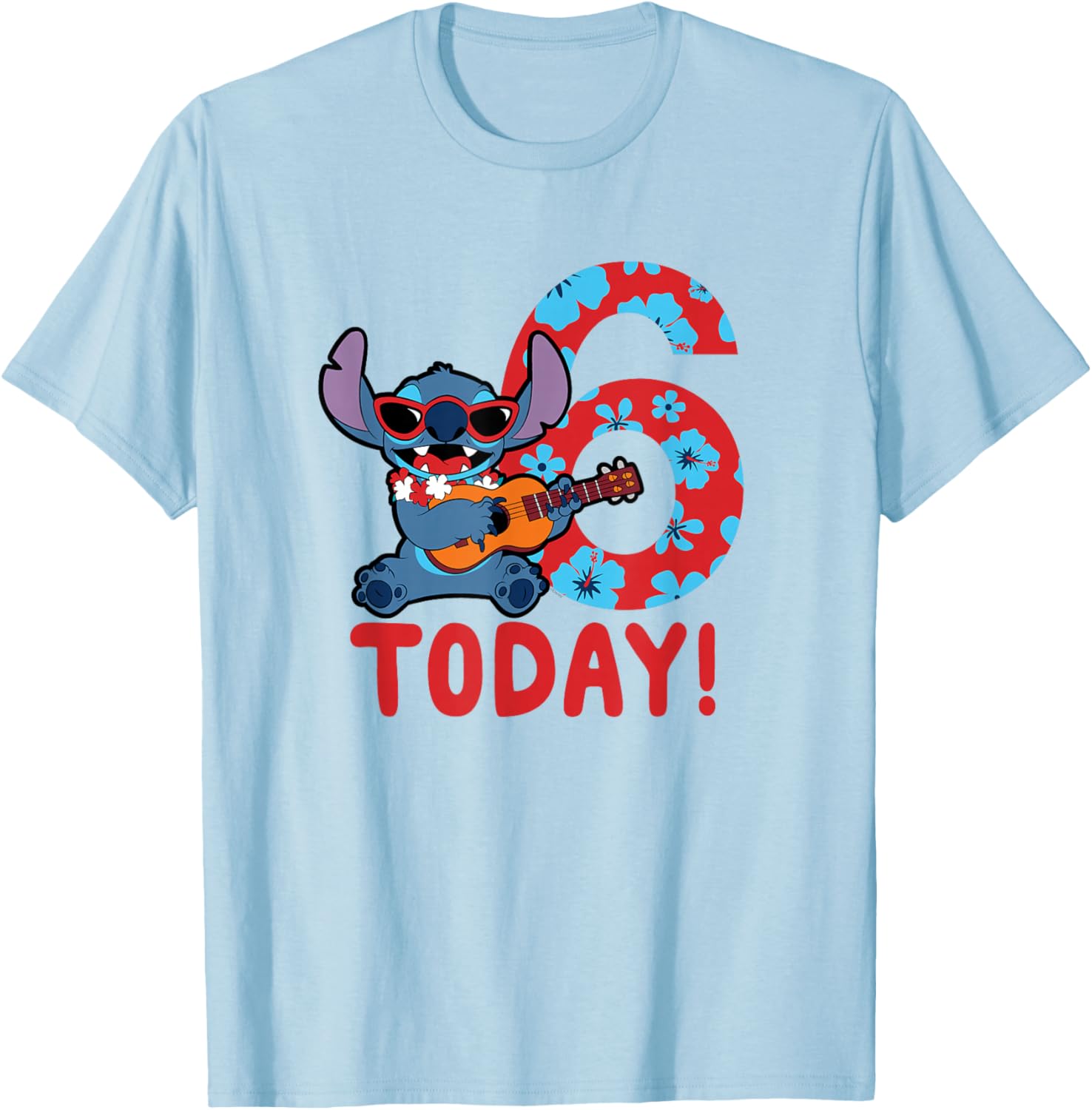 Disney Lilo & Stitch Tropical Birthday T-Shirt for 6 Year Old Fun Style - 11