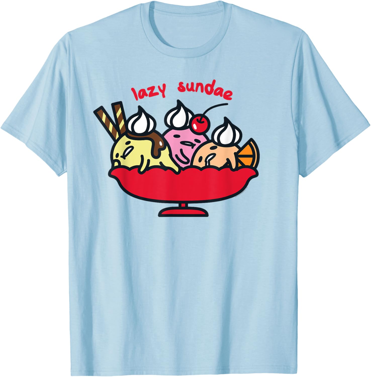 Gudetama Lazy Egg Sundae Ice Cream T-Shirt for Fun Fashion Lovers - 16