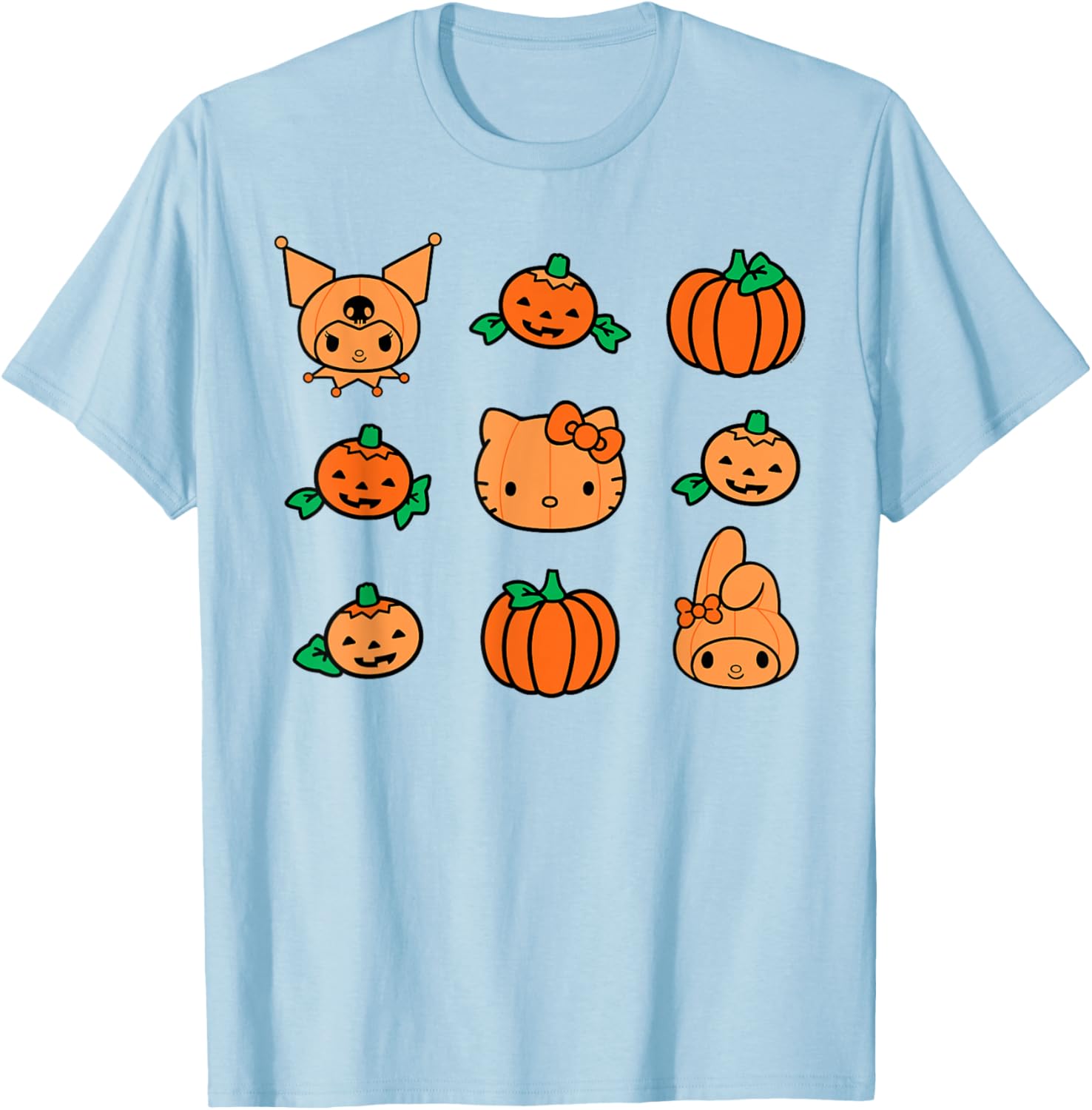 Hello Kitty My Melody Kuromi Pumpkin Halloween T-Shirt for Kids - 14