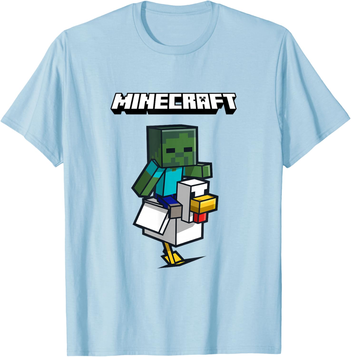 Cool Minecraft Zombie Ride Chicken Jockey T-Shirt for Gamers and Fans - 11
