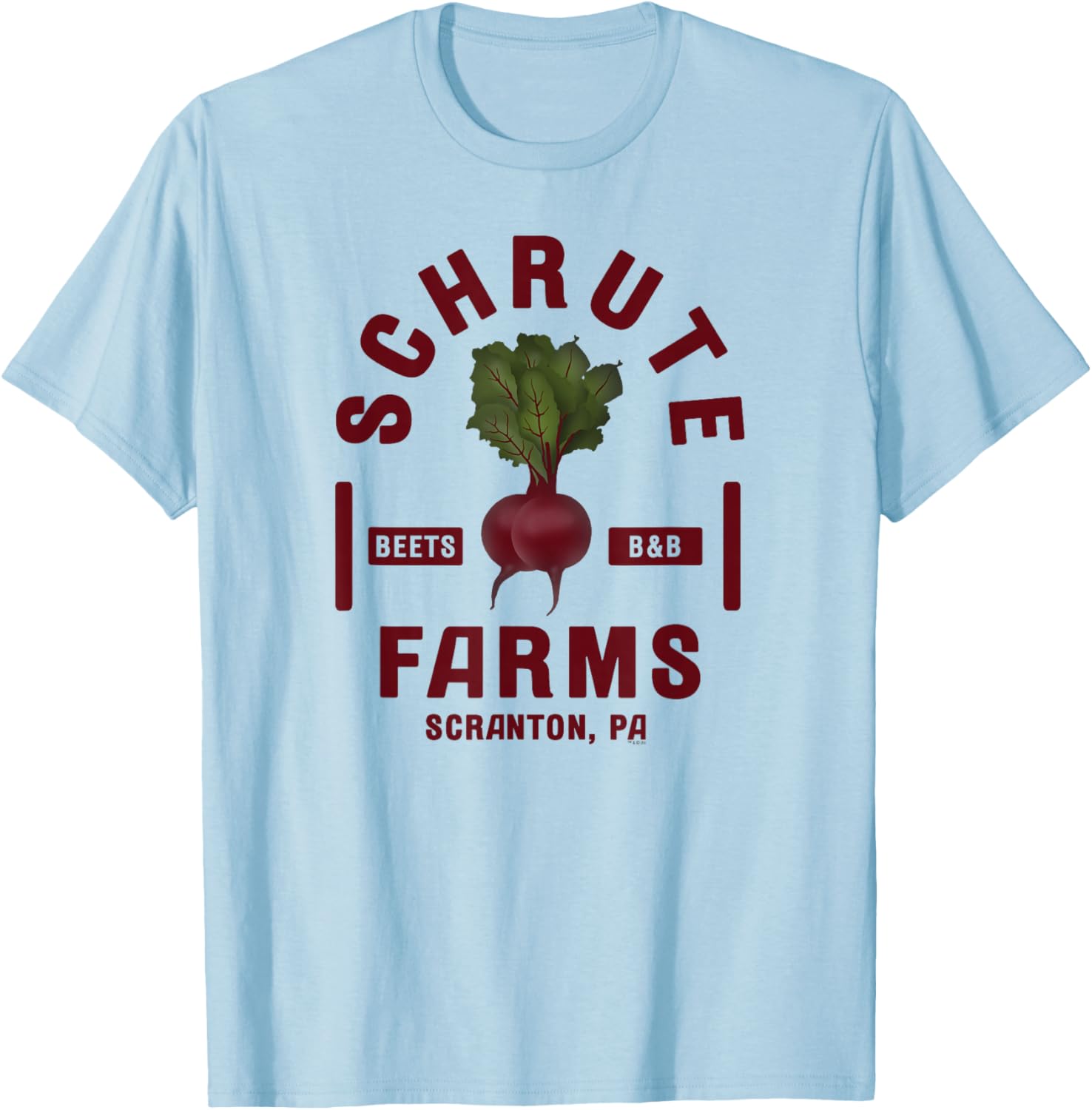 NBC The Office Schrute Farms Short Sleeve T-Shirt for Adults in Grey - 6