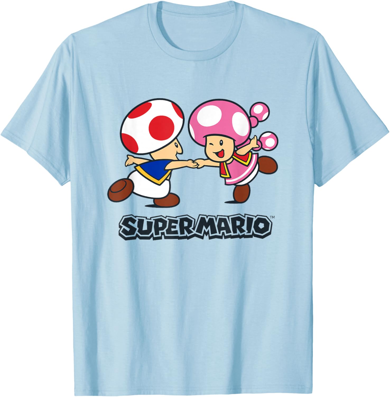 Super Mario Bros Happy Toads Classic Nintendo Duo T-Shirt for Fans - 12
