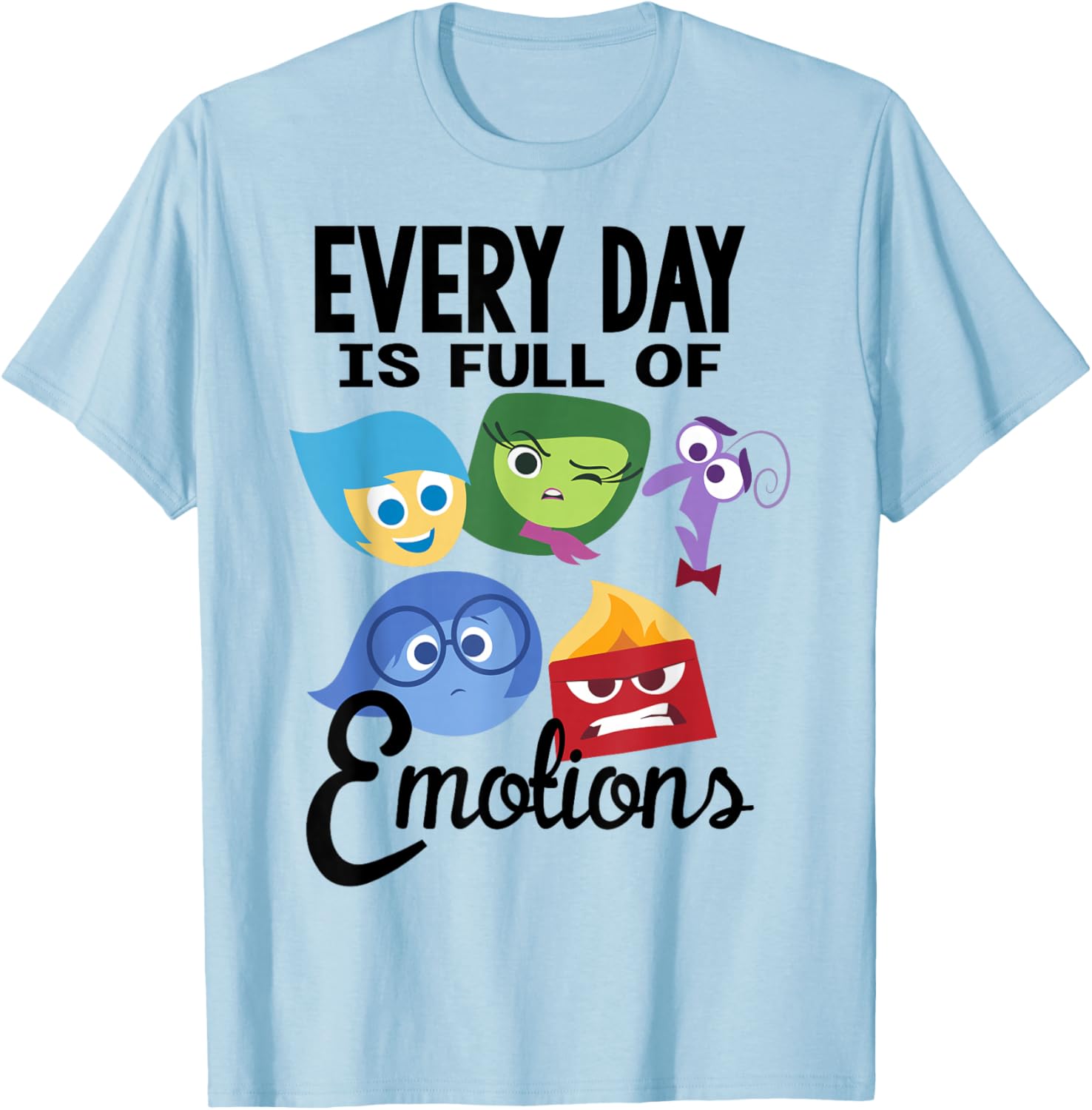Disney Pixar Inside Out Emotions T-Shirt Fun Group Design Apparel - 2