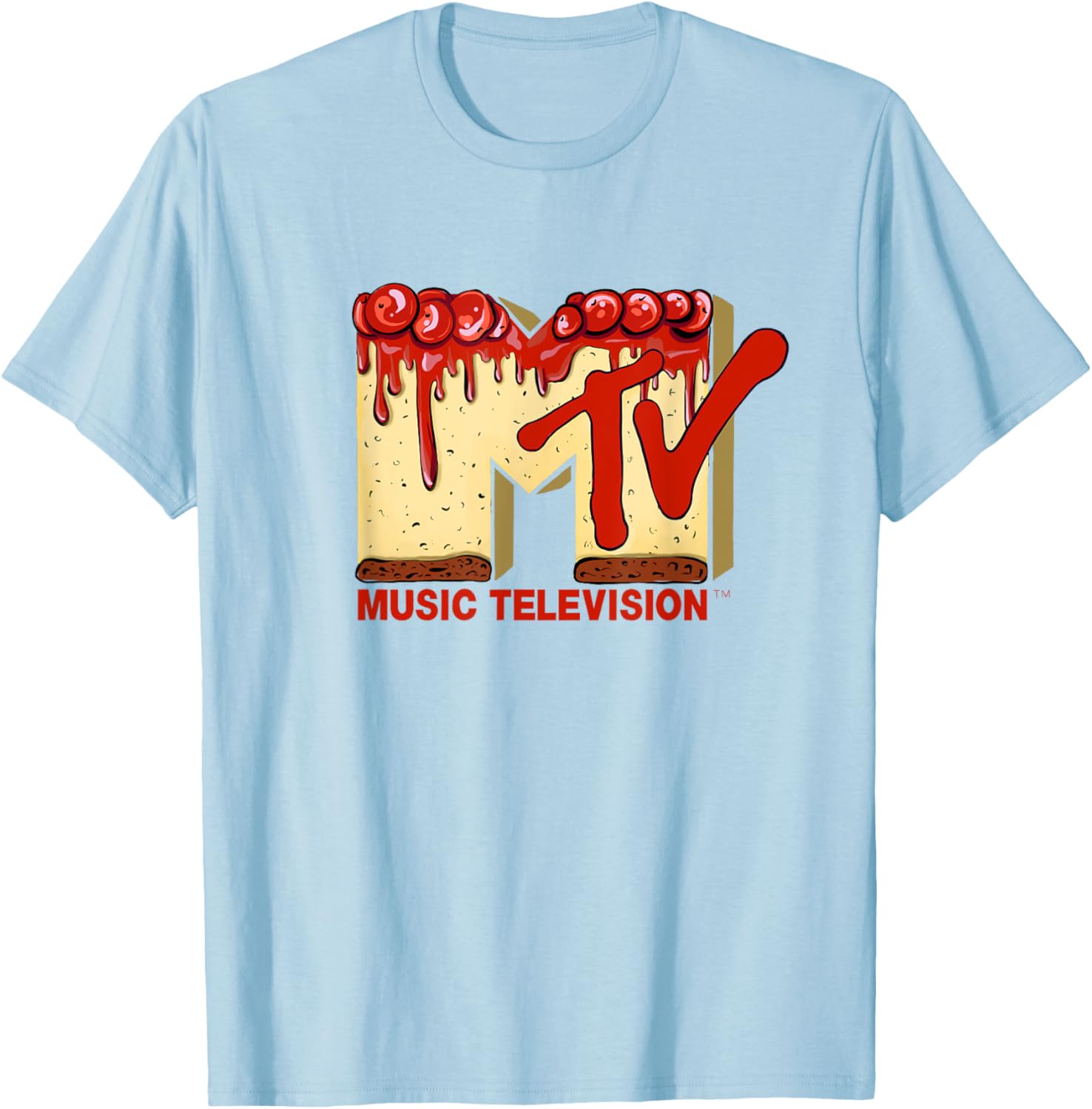 Mademark x MTV Cherry Pie Cake T-Shirt - Original MTV Logo Apparel - 5