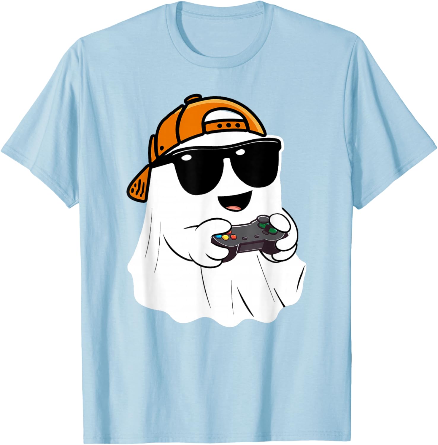 Scary Ghost Gamer Costume T-Shirt for Boys - Perfect Halloween Apparel - 1