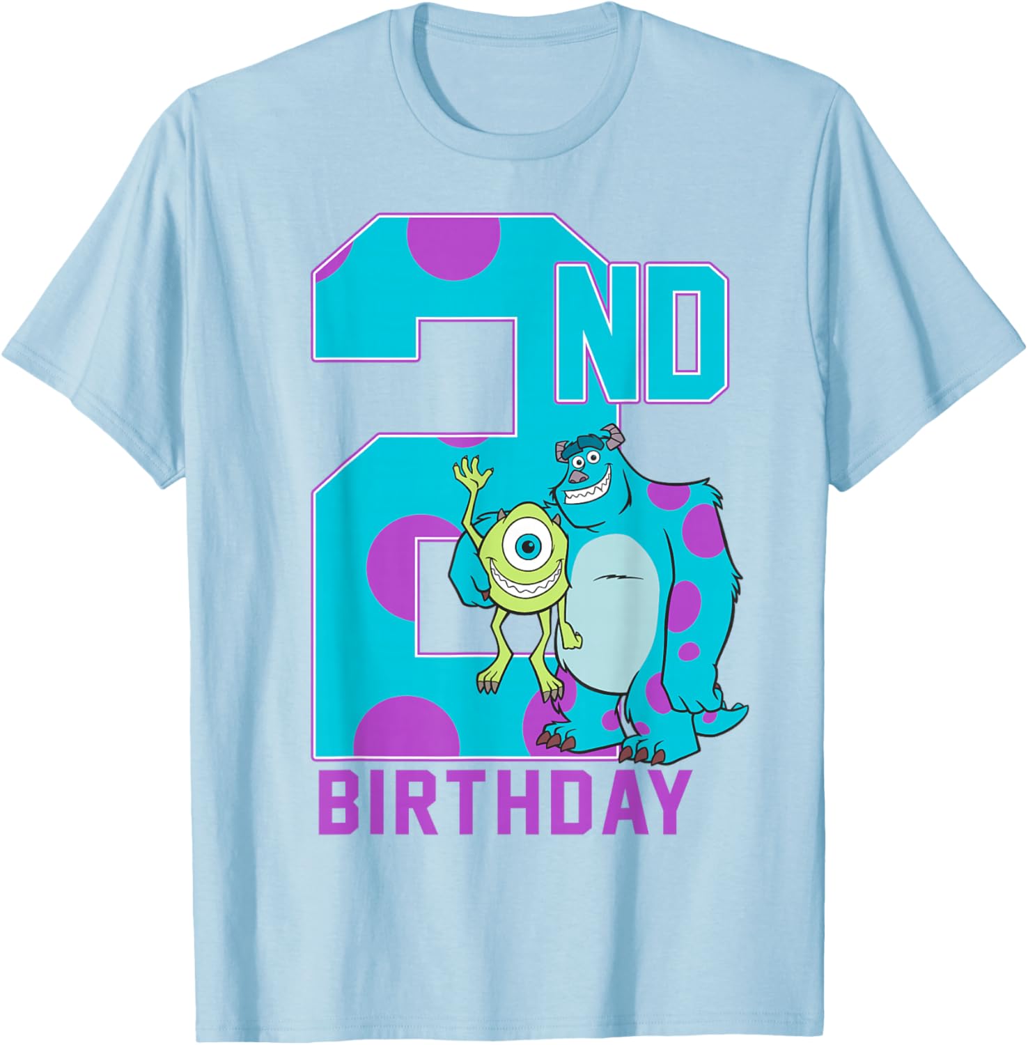 Disney Pixar Monsters Inc Mike and Sully 2nd Birthday T-Shirt for Kids - 2