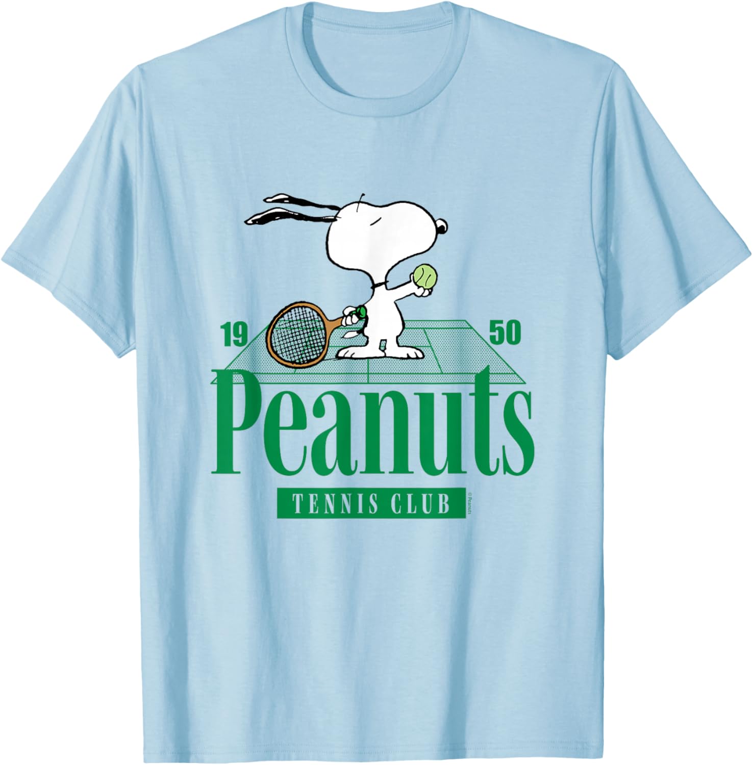 Peanuts Tennis Club T-Shirt for Fans of Classic Cartoon Style - 2