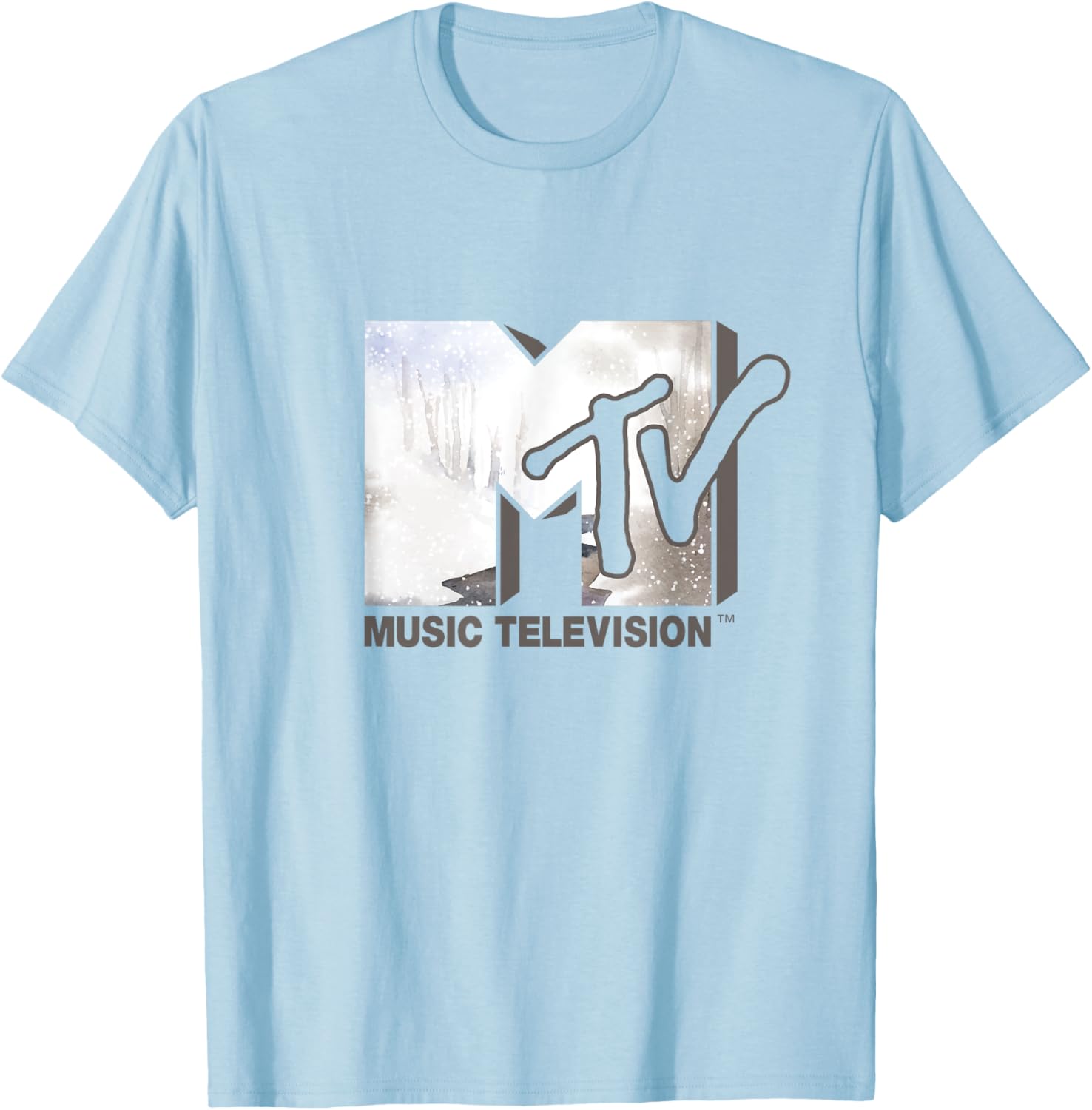 Mademark x MTV Winter Night Landscape T-Shirt with Official Logo - 4