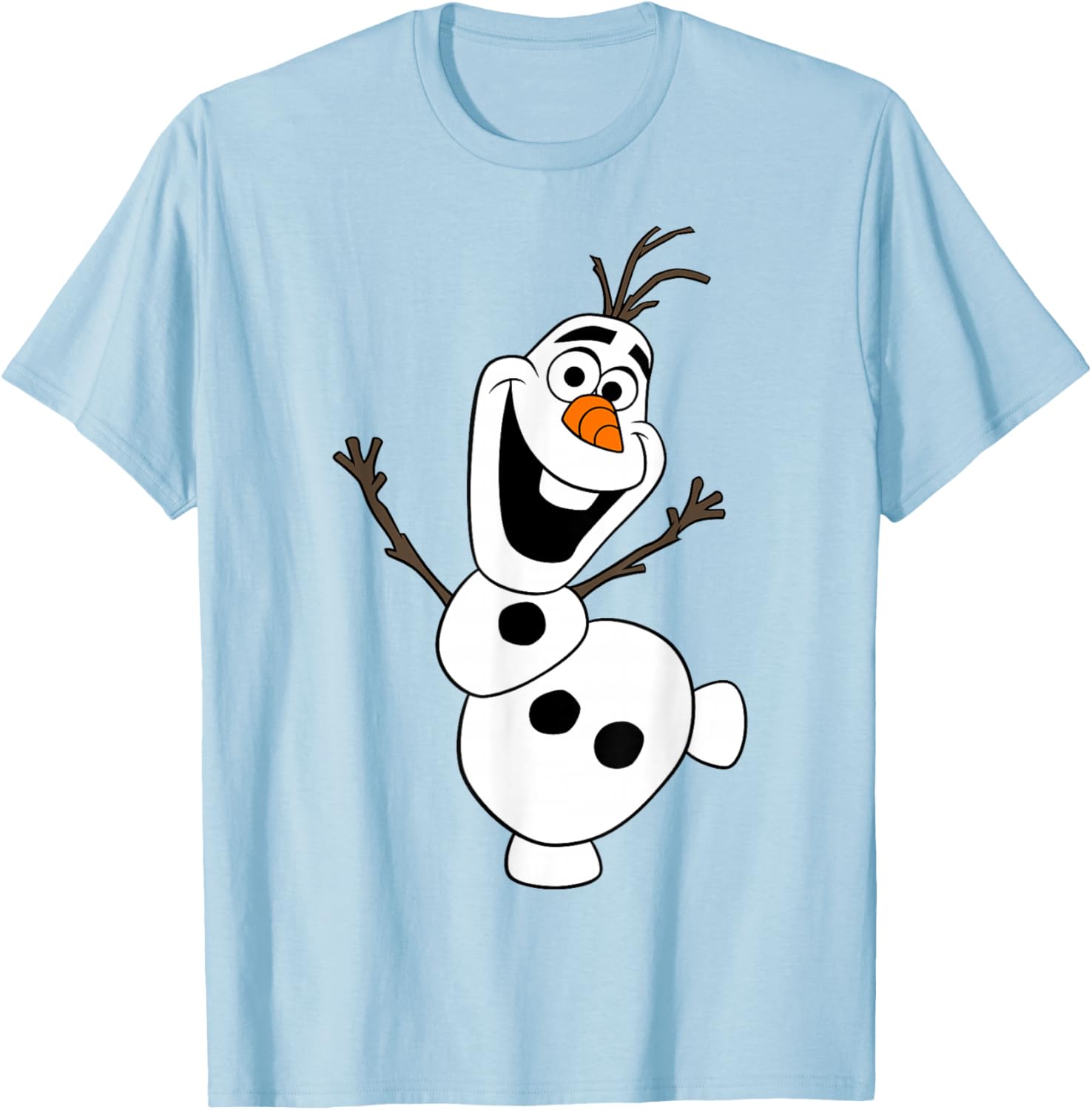 Disney Frozen Olaf Snowman Happy Pose T-Shirt for Kids and Adults - 1