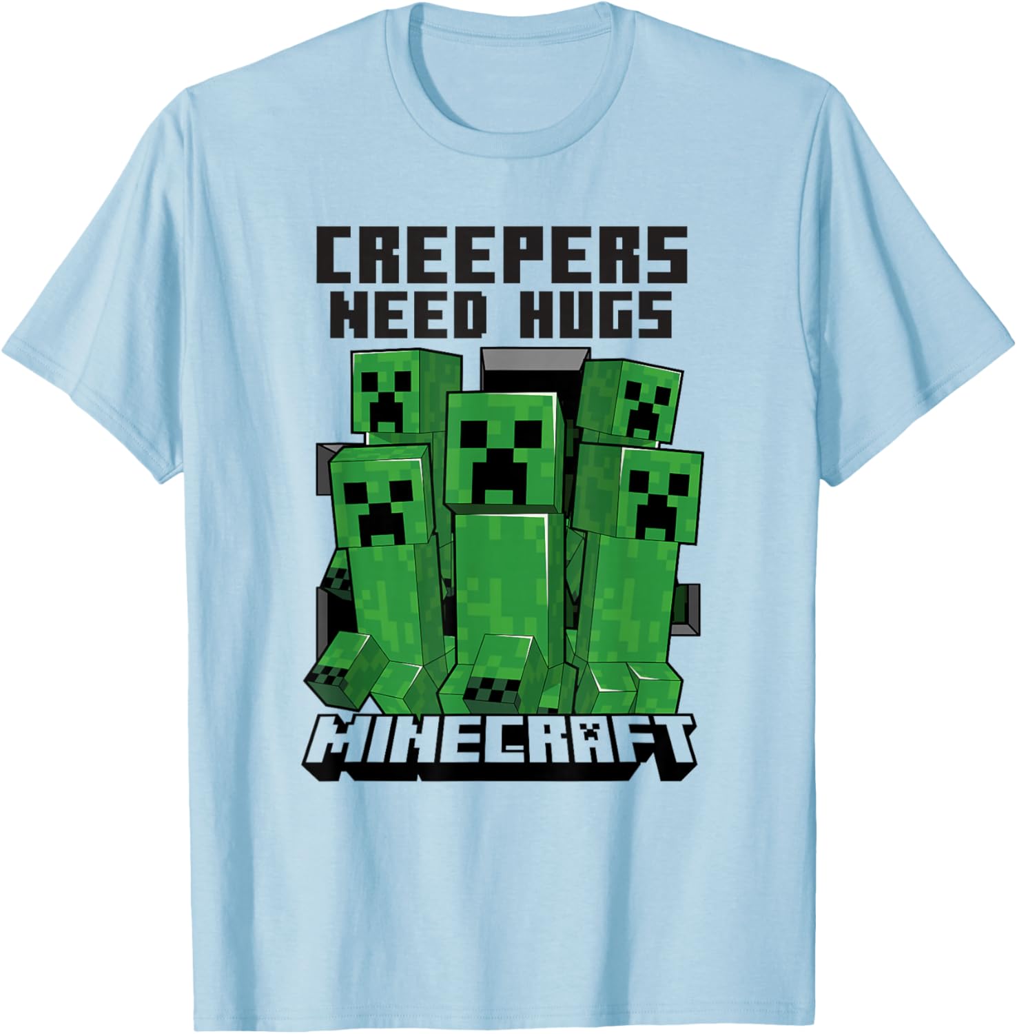 Minecraft Creepers Need Hugs March T-Shirt for Gamers and Fans - 10