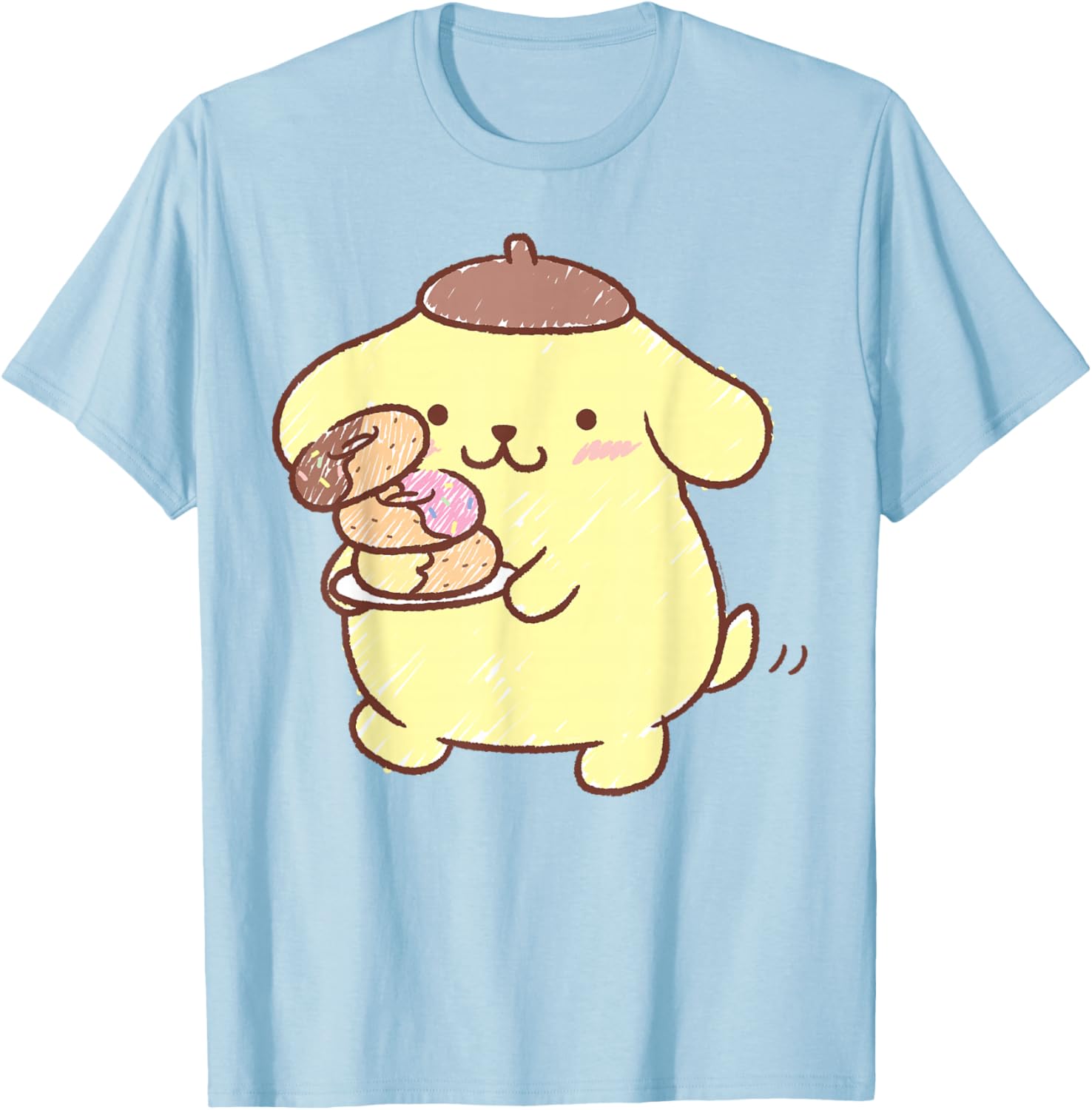 Pompompurin Donuts T-Shirt Cute & Comfy Clothing for Fans - 6