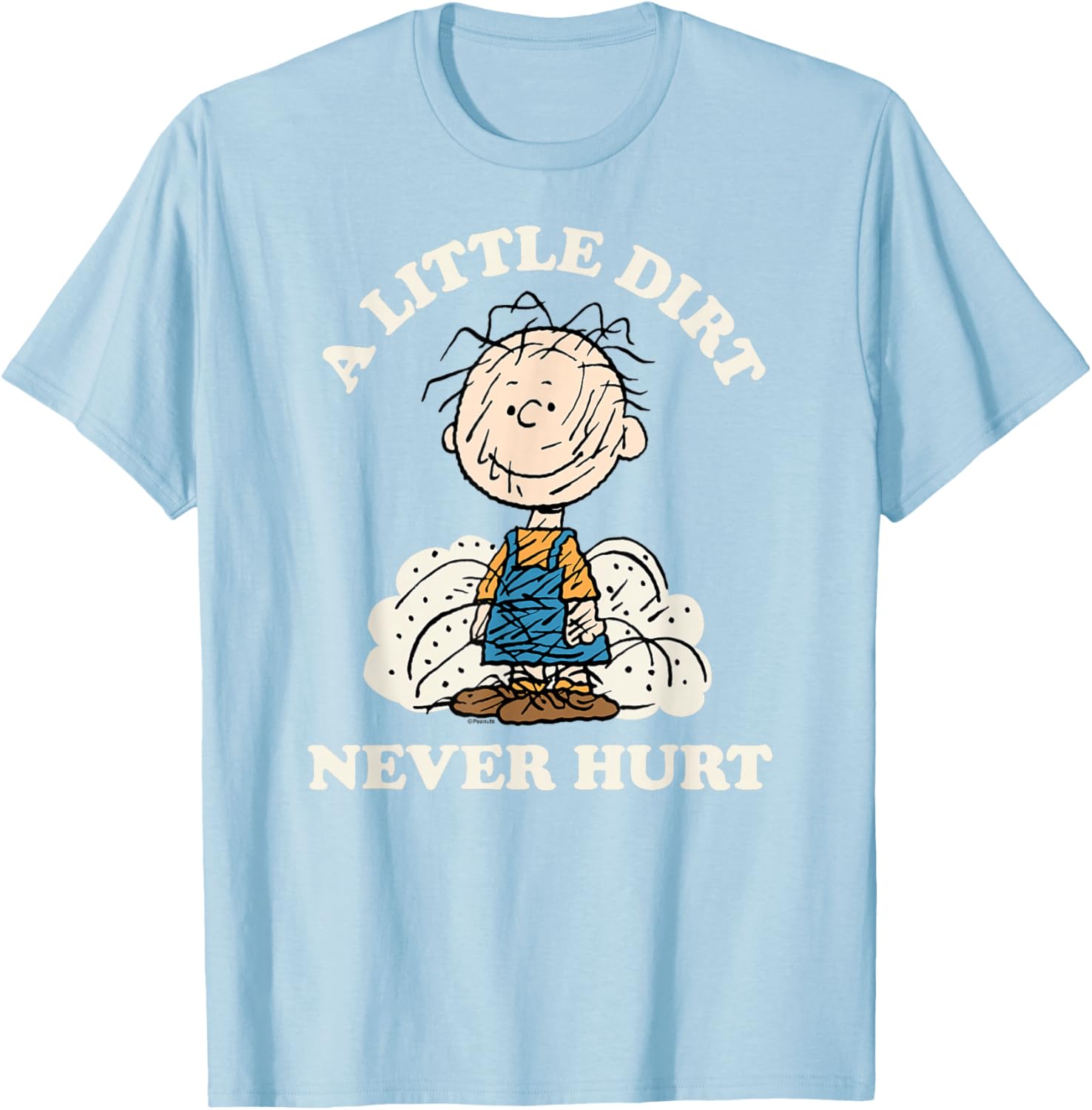 Peanuts Pigpen Little Dirt Never Hurt T-Shirt for Fun Casual Wear - 4