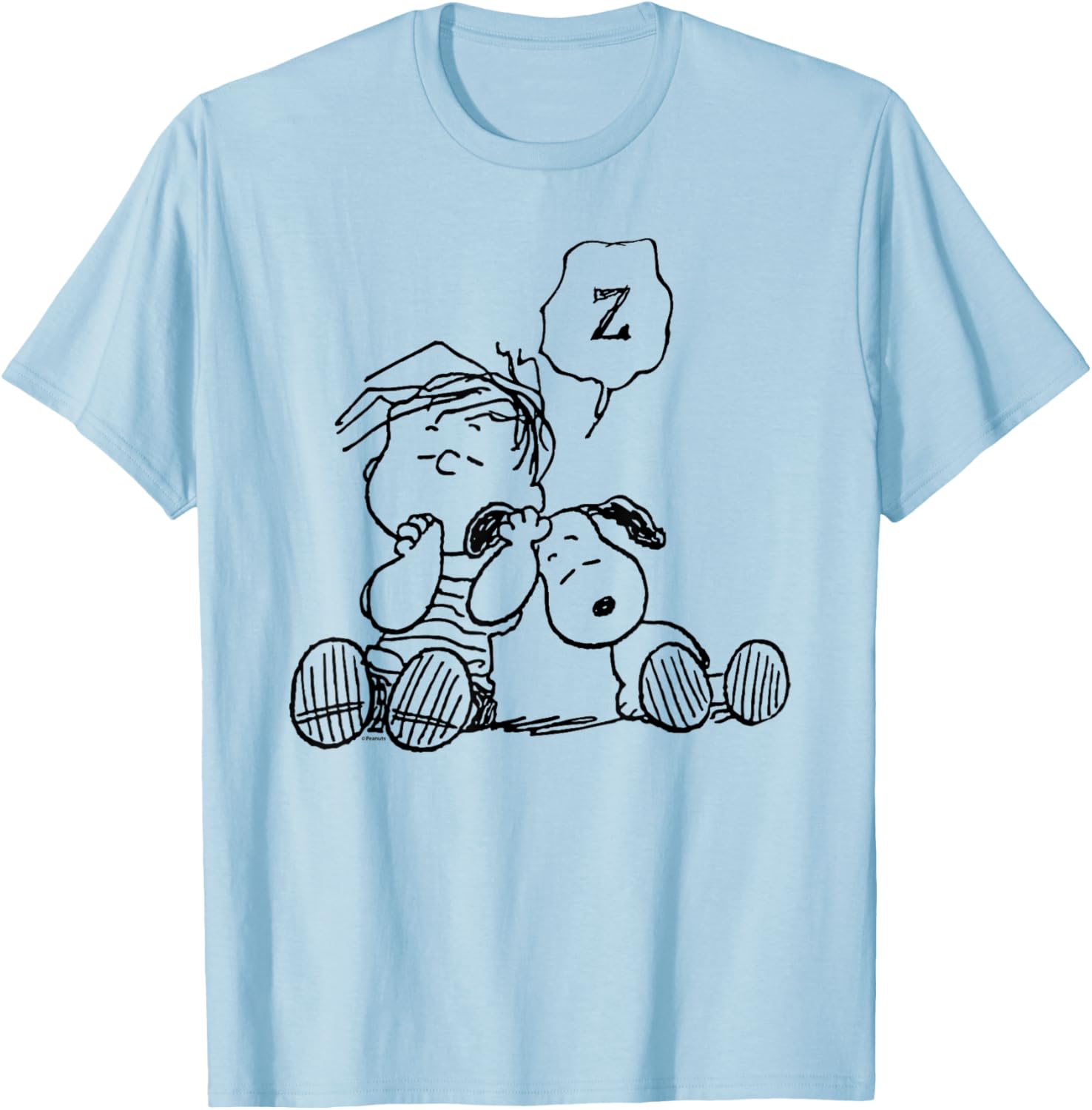 Adorable Peanuts Linus Snoopy Snooze T-Shirt for Fans of Cartoon Classics - 7