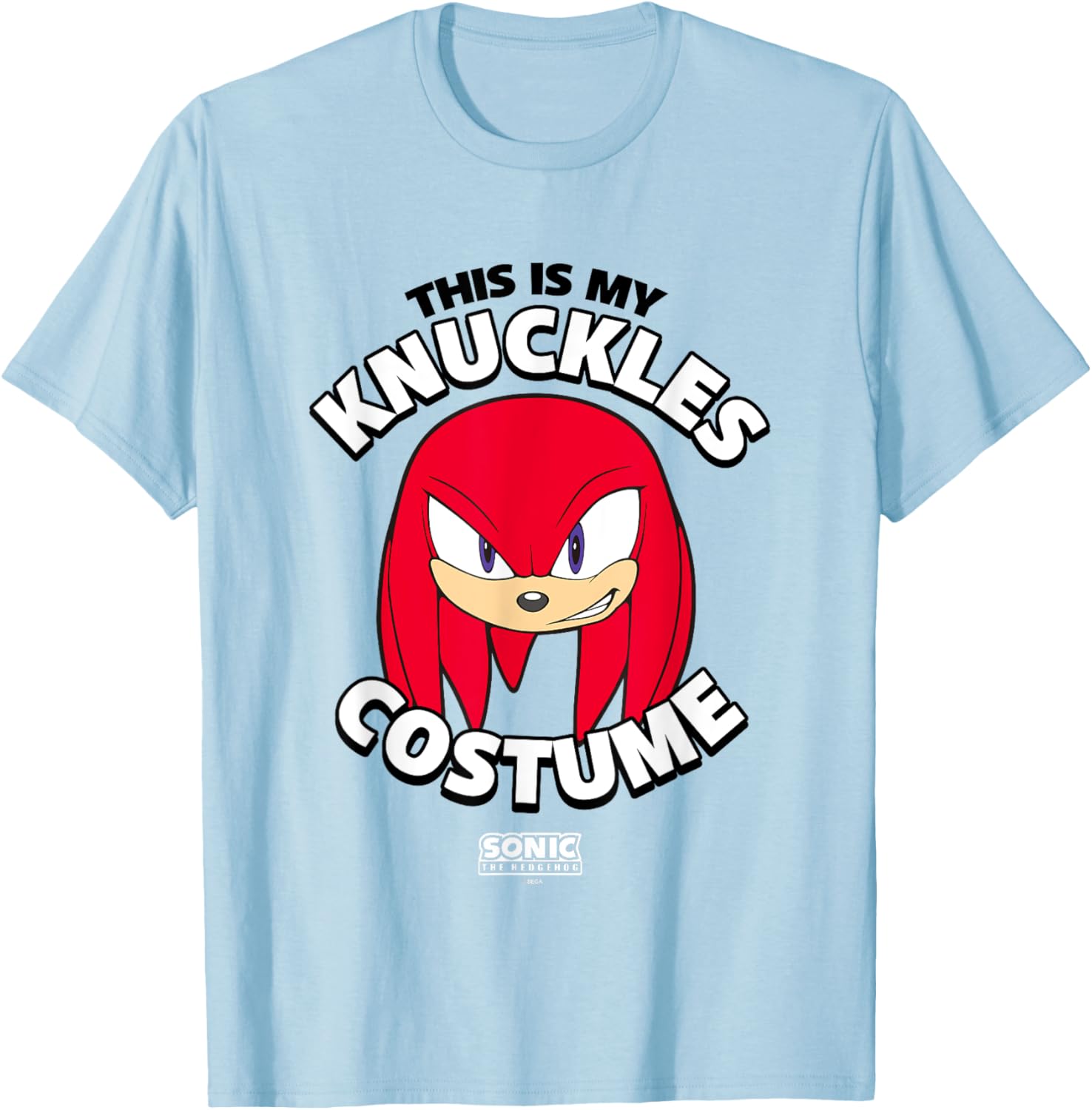 Sonic The Hedgehog Knuckles Costume T-Shirt Perfect for Halloween Fun - 5