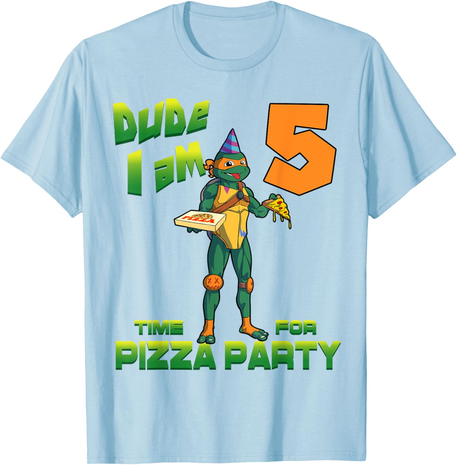 Mademark Teenage Mutant Ninja Turtles Michelangelo Pizza Party T-Shirt - 17