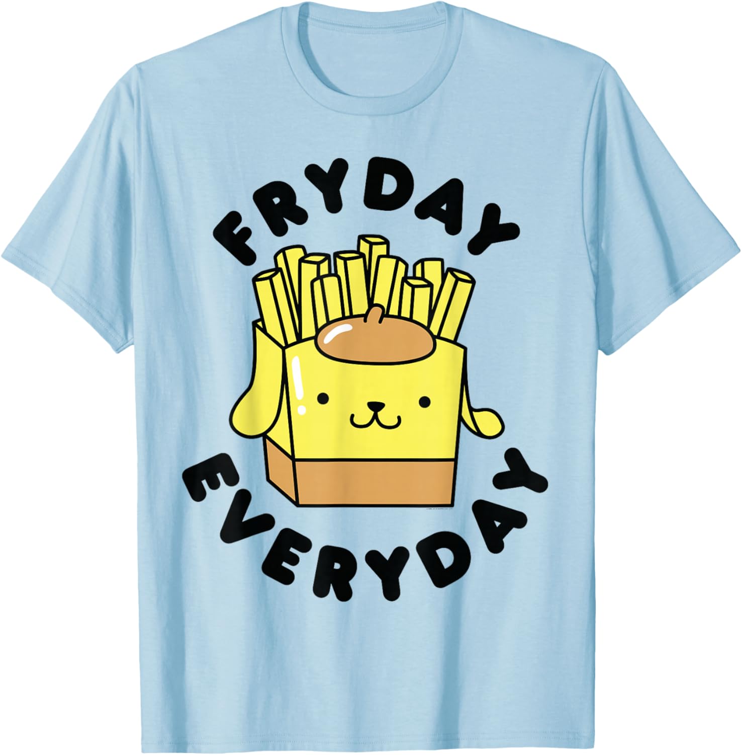Pom Pom Purin French Fries Fryday T-Shirt for Fun Casual Wear - 15