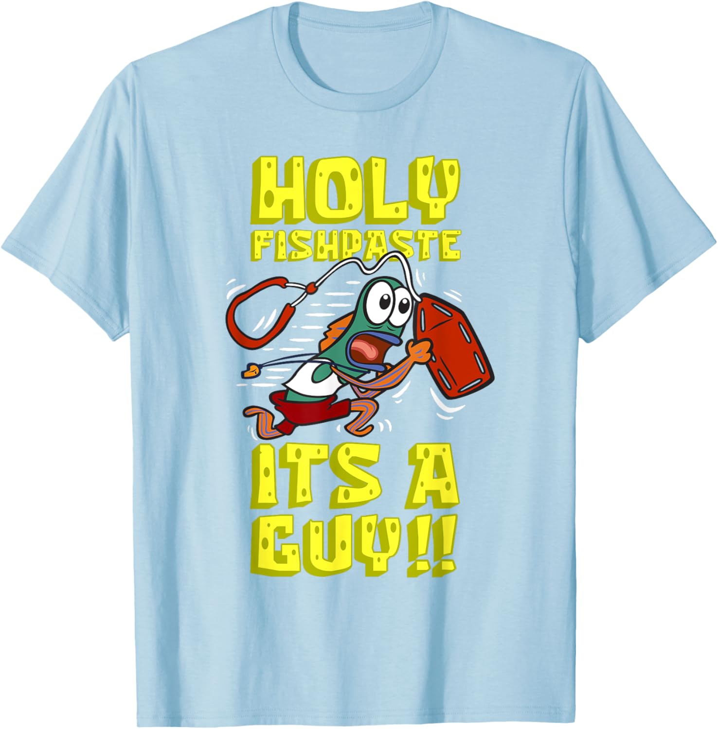 Mademark SpongeBob SquarePants Holy Fishpaste Guy T-Shirt for Fun Style - 9