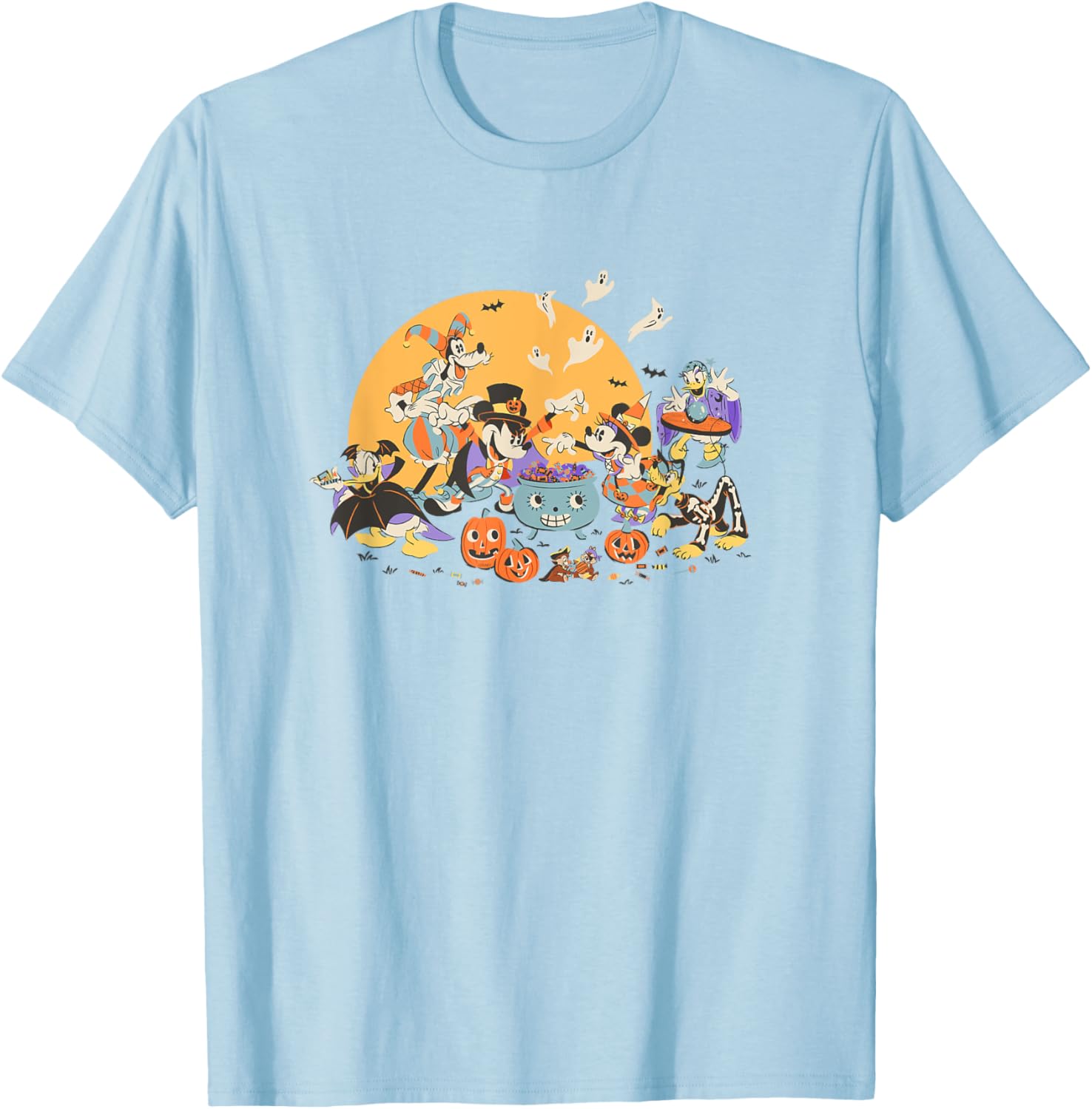 Disney Mickey and Friends Halloween Retro T-Shirt for Fun Holiday Style - 15