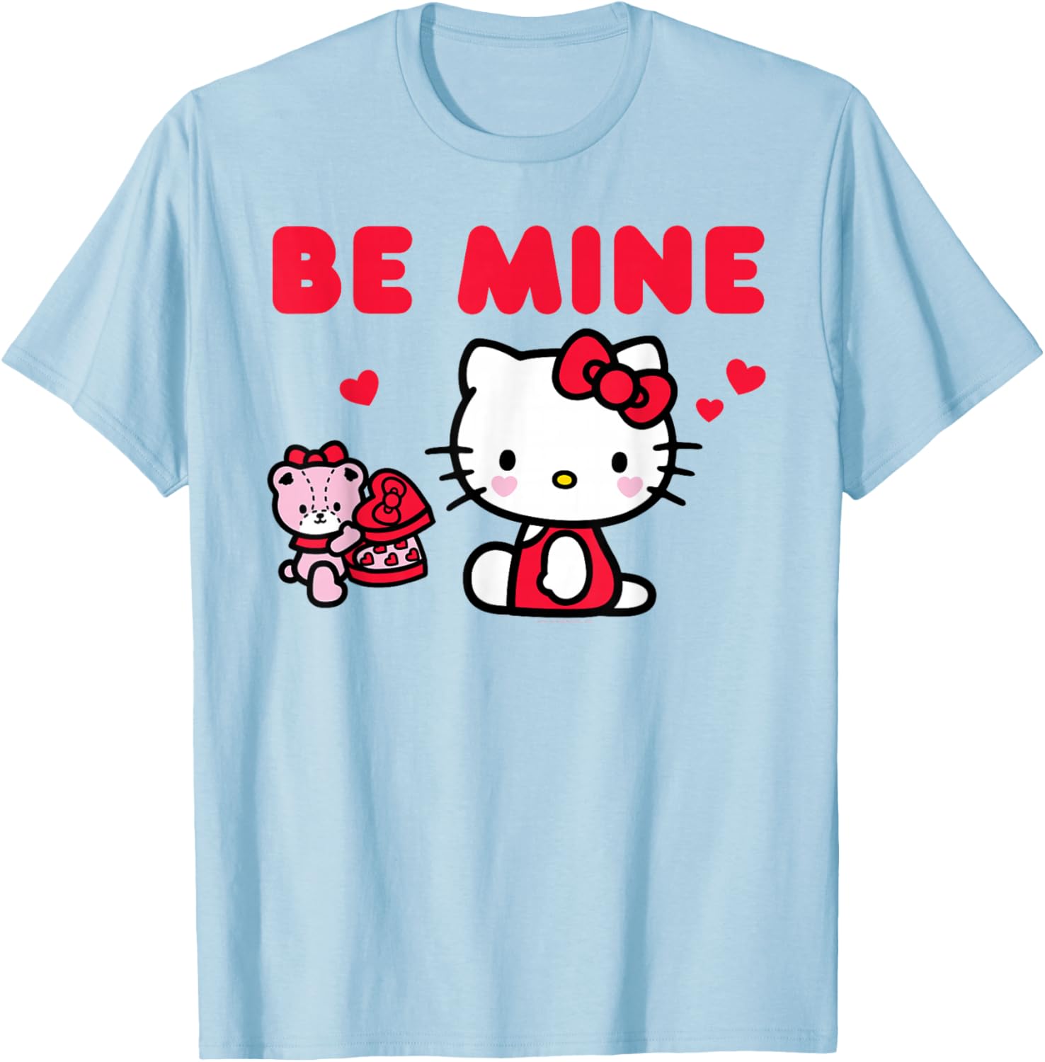 Cute Hello Kitty Be Mine Chocolates T-Shirt for Valentine's Day Fun - 18