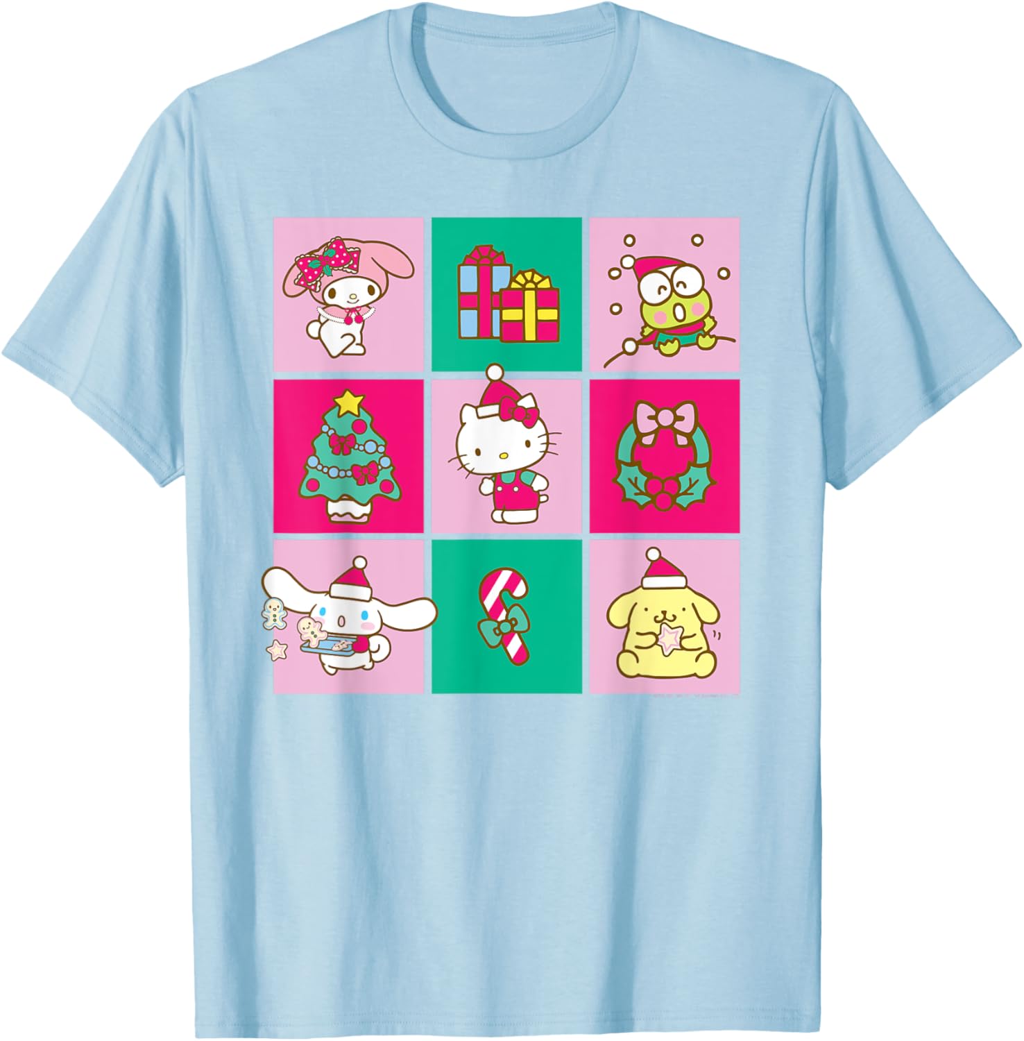 Hello Sanrio Friends Christmas Time Tee Shirt for Festive Fun and Style - 10