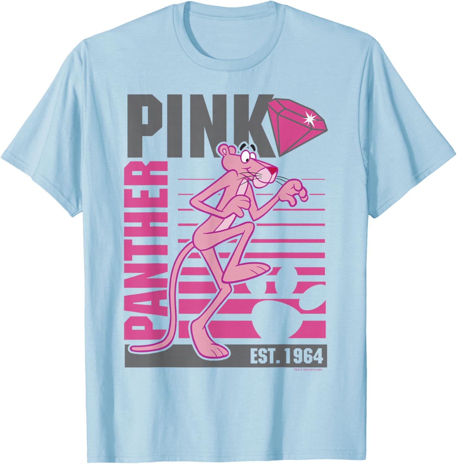 Pink Panther Lined Portrait T-Shirt Stylish Casual Wear for Everyone - 1