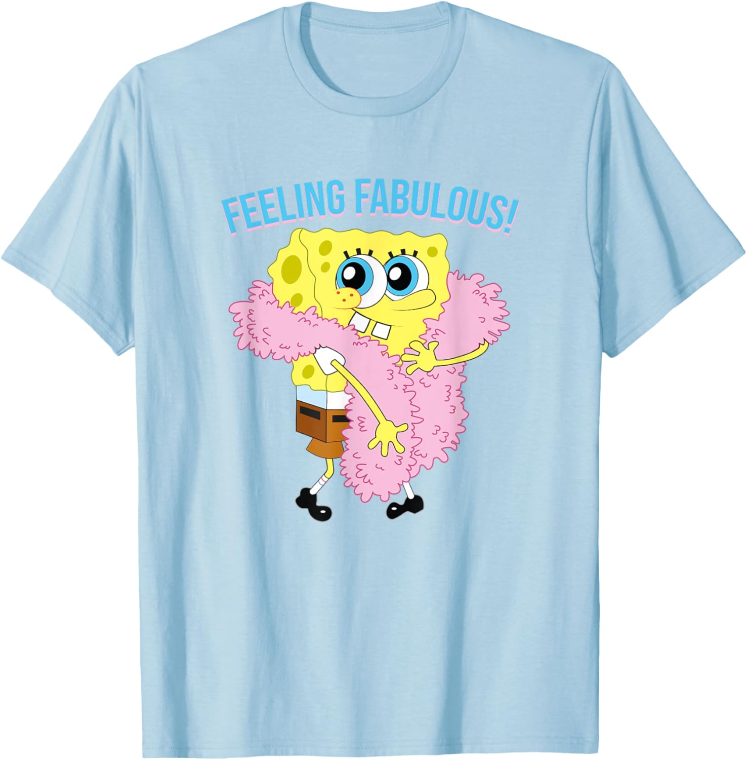 Mademark SpongeBob SquarePants Feeling Fabulous Feather Boa T-Shirt - 14