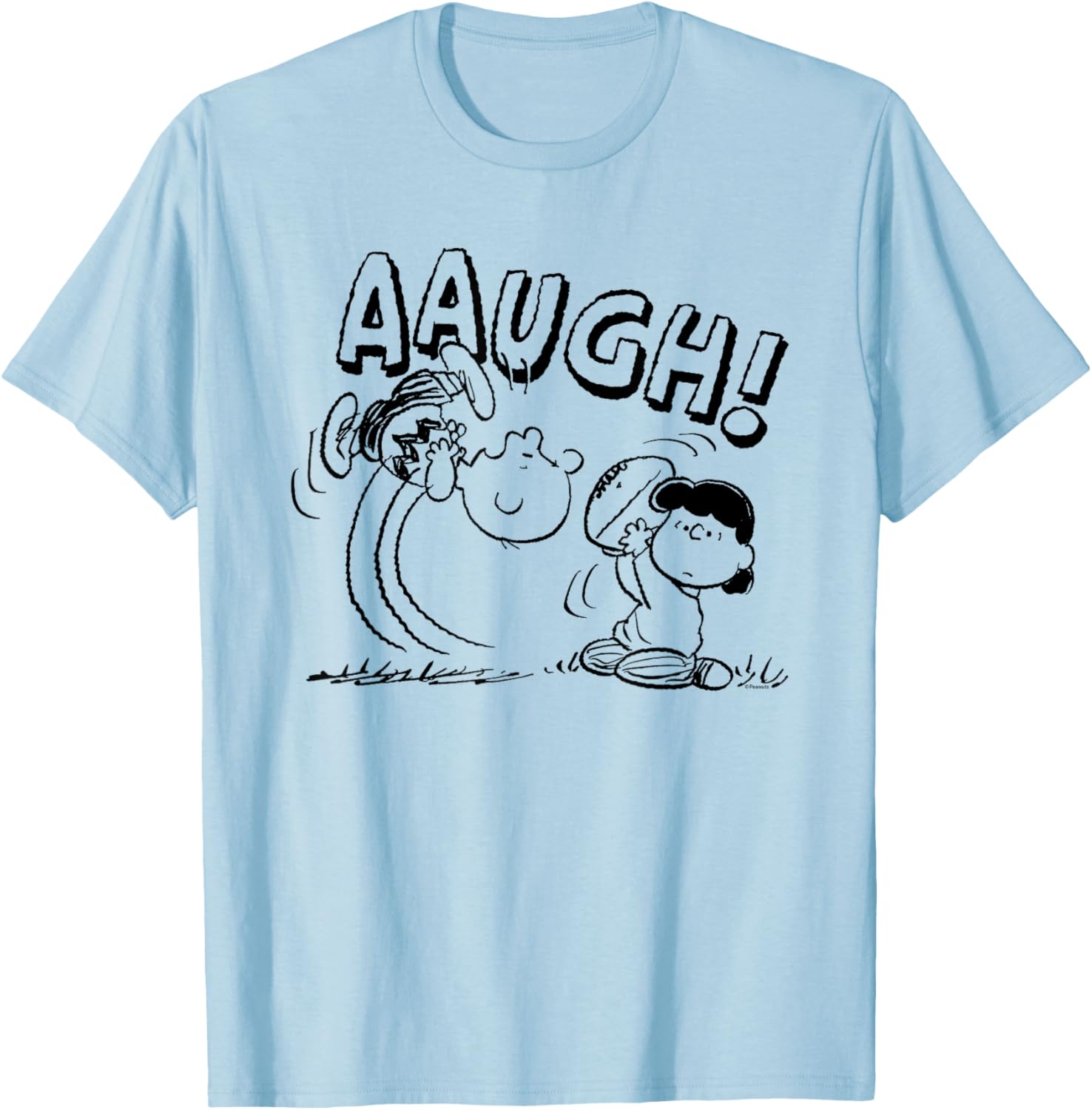 Charlie Brown Lucy Football Kick T-Shirt Fun Peanuts Graphic Tee - 4