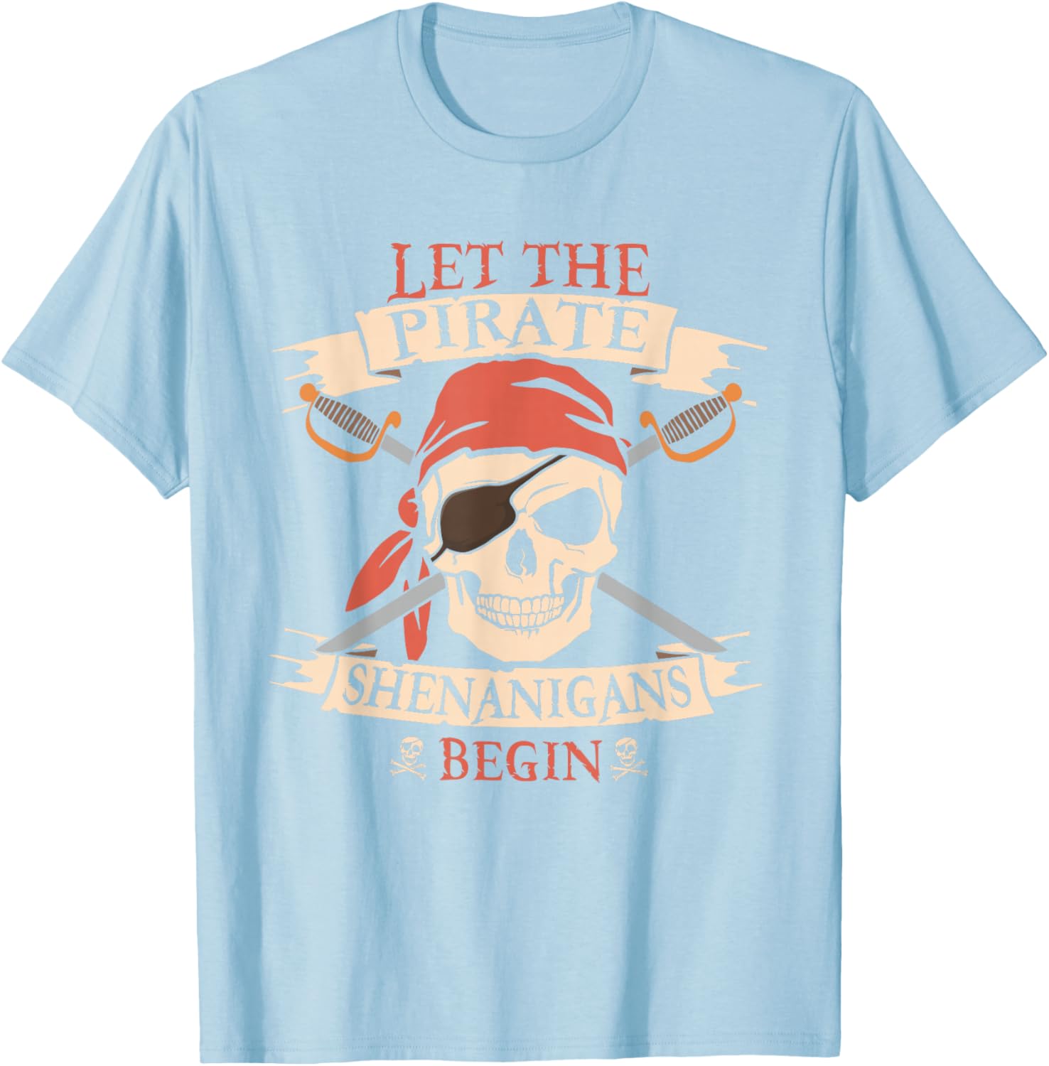 Pirate Shenanigans Skull Bandana Halloween T-Shirt for Boys - 10