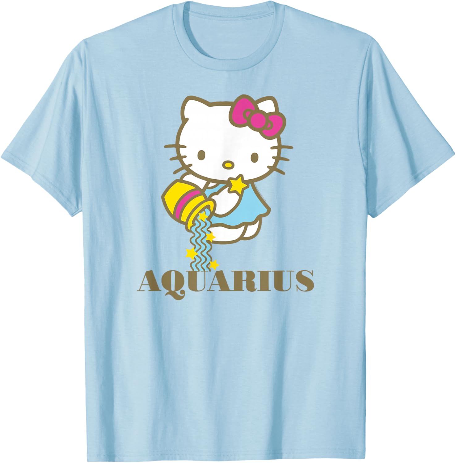 Hello Kitty Aquarius Zodiac T-Shirt Cute Graphic Tee for Pisces Fans - 21