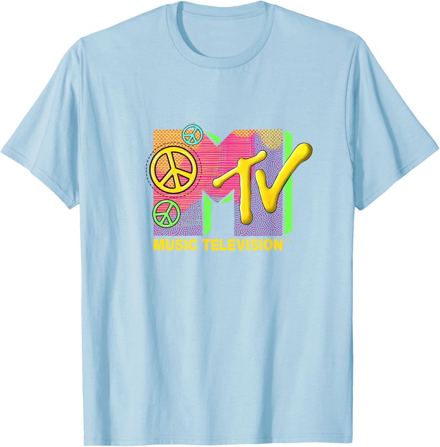 Mademark x MTV Peace Love Happiness T-Shirt - Official Logo Apparel - 10