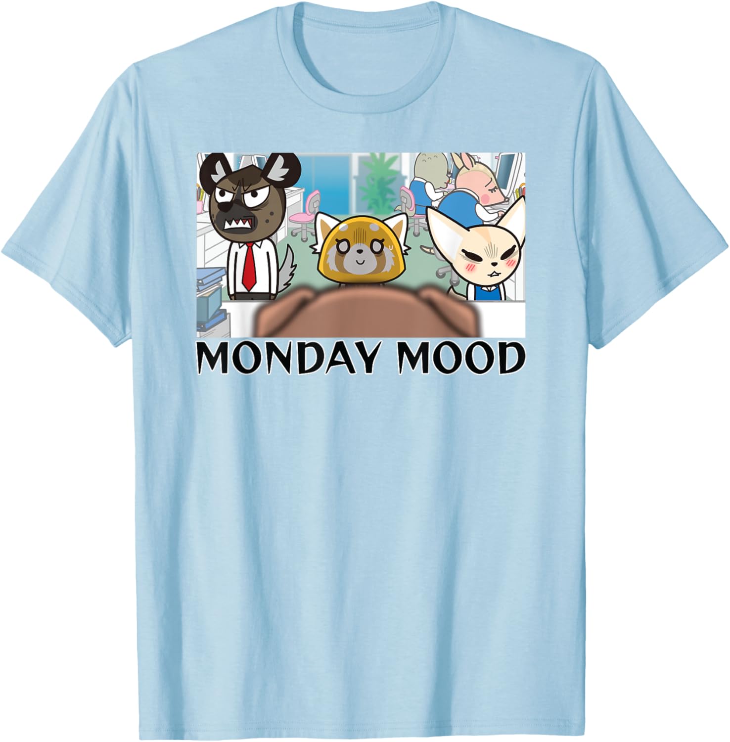 Aggretsuko Season 2 Monday Mood T-Shirt for Fans of Fun Anime Apparel - 14