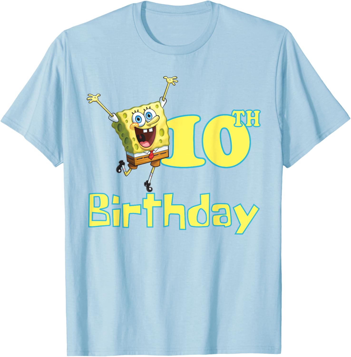 Mademark SpongeBob SquarePants 10th Birthday T-Shirt for Kids and Fans - 10