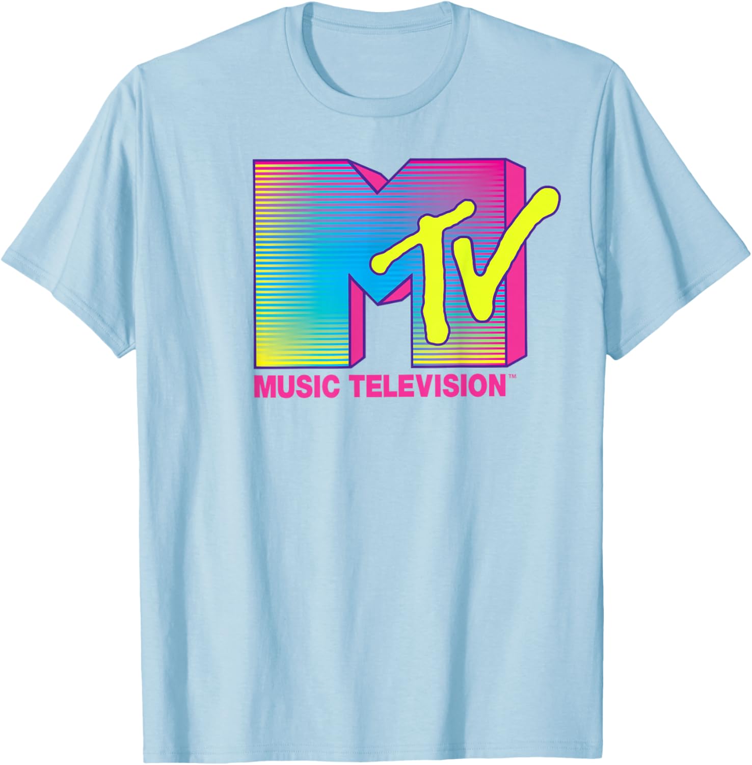 MTV Logo Retro T-Shirt in Fluorescent Colors for Fashionable Fans - 8