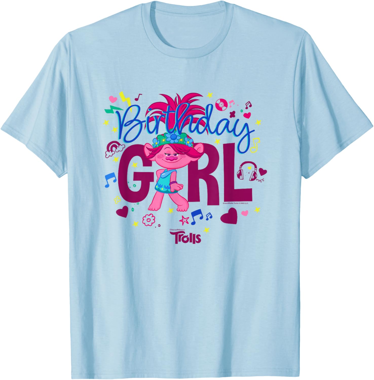 Cute Sassy Poppy Trolls Birthday Girl T-Shirt for Fun Celebrations - 4