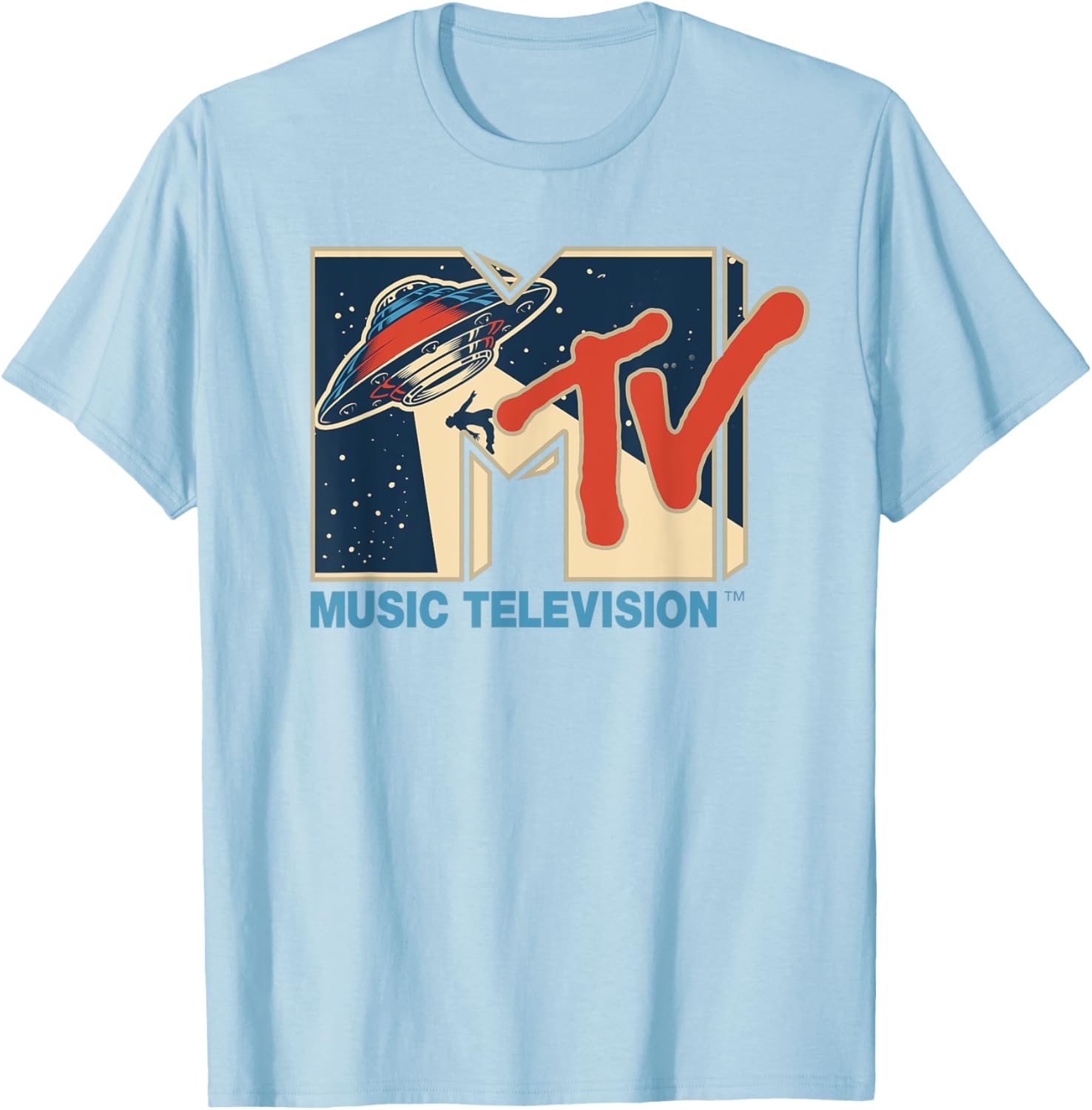 Mademark x MTV Alien UFO Space T-Shirt with Teleporting Beam Design - 20