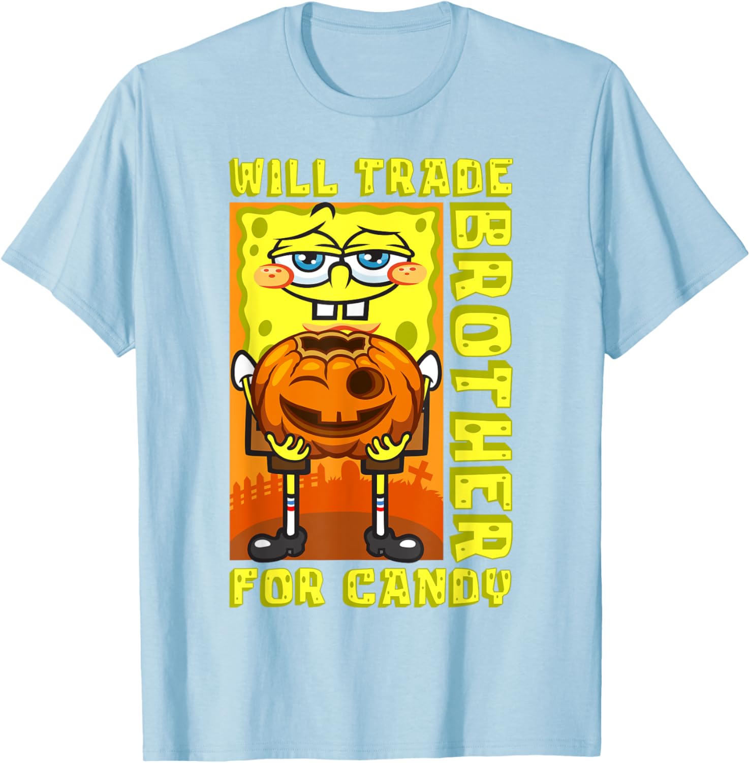 Funny SpongeBob SquarePants T-Shirt - Trade Brother for Candy Gift - 19