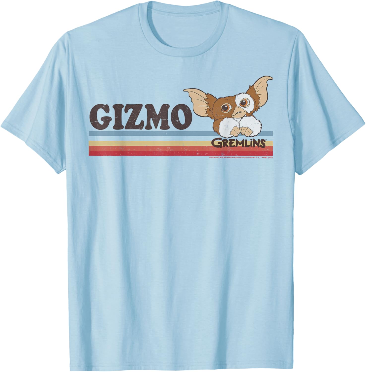 Retro Gremlins Gizmo Stripes T-Shirt for Fans of Classic Movies - 4