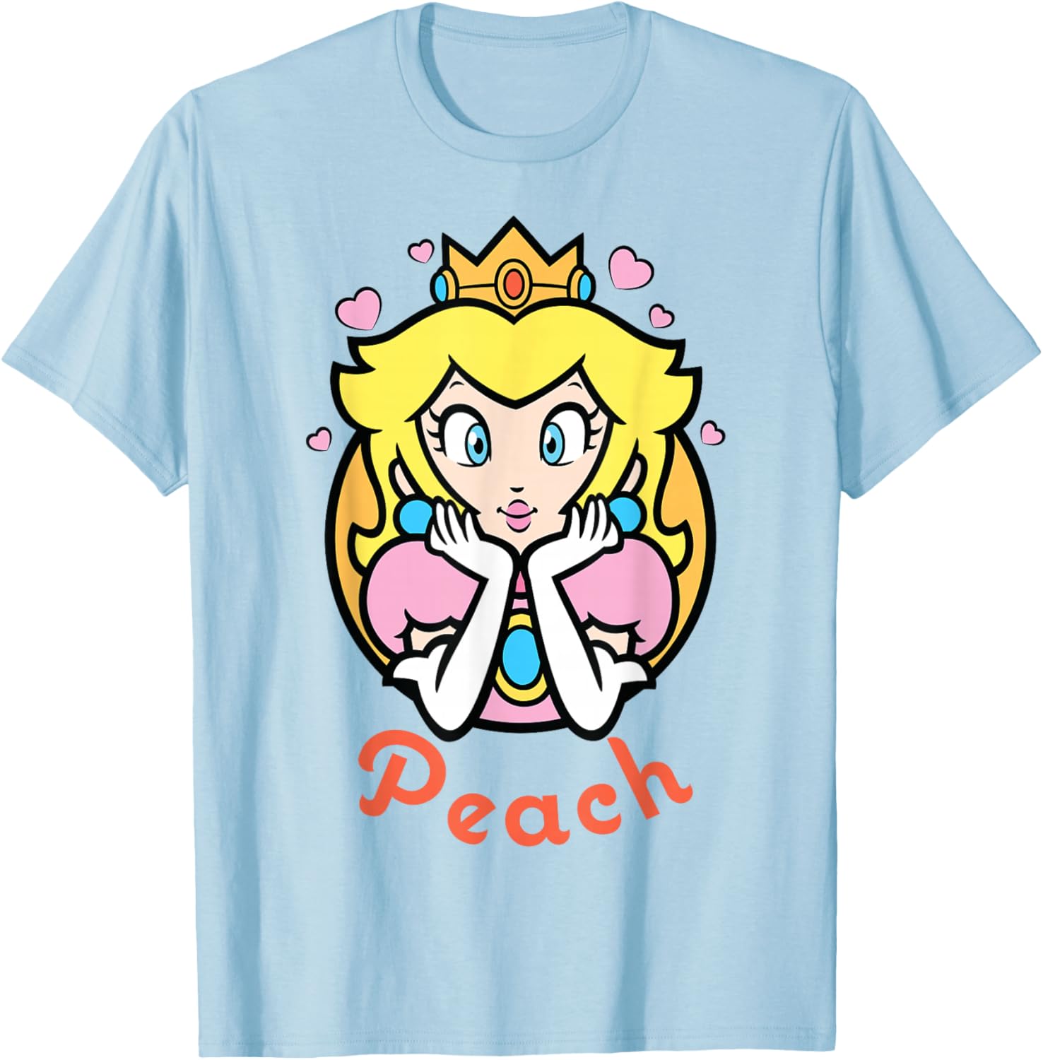 Nintendo Super Mario Princess Peach Portrait Graphic Tee for Fans - 8
