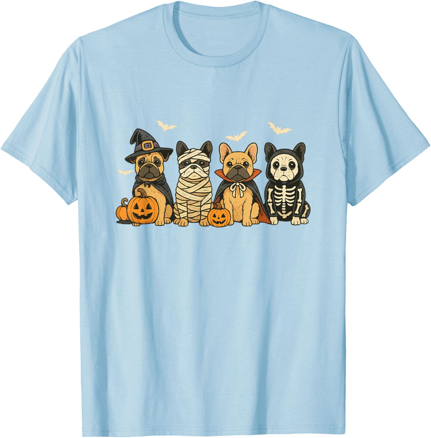 Mummy French Bulldog Halloween Witch Dog Mom T-Shirt for Fall Fun - 19