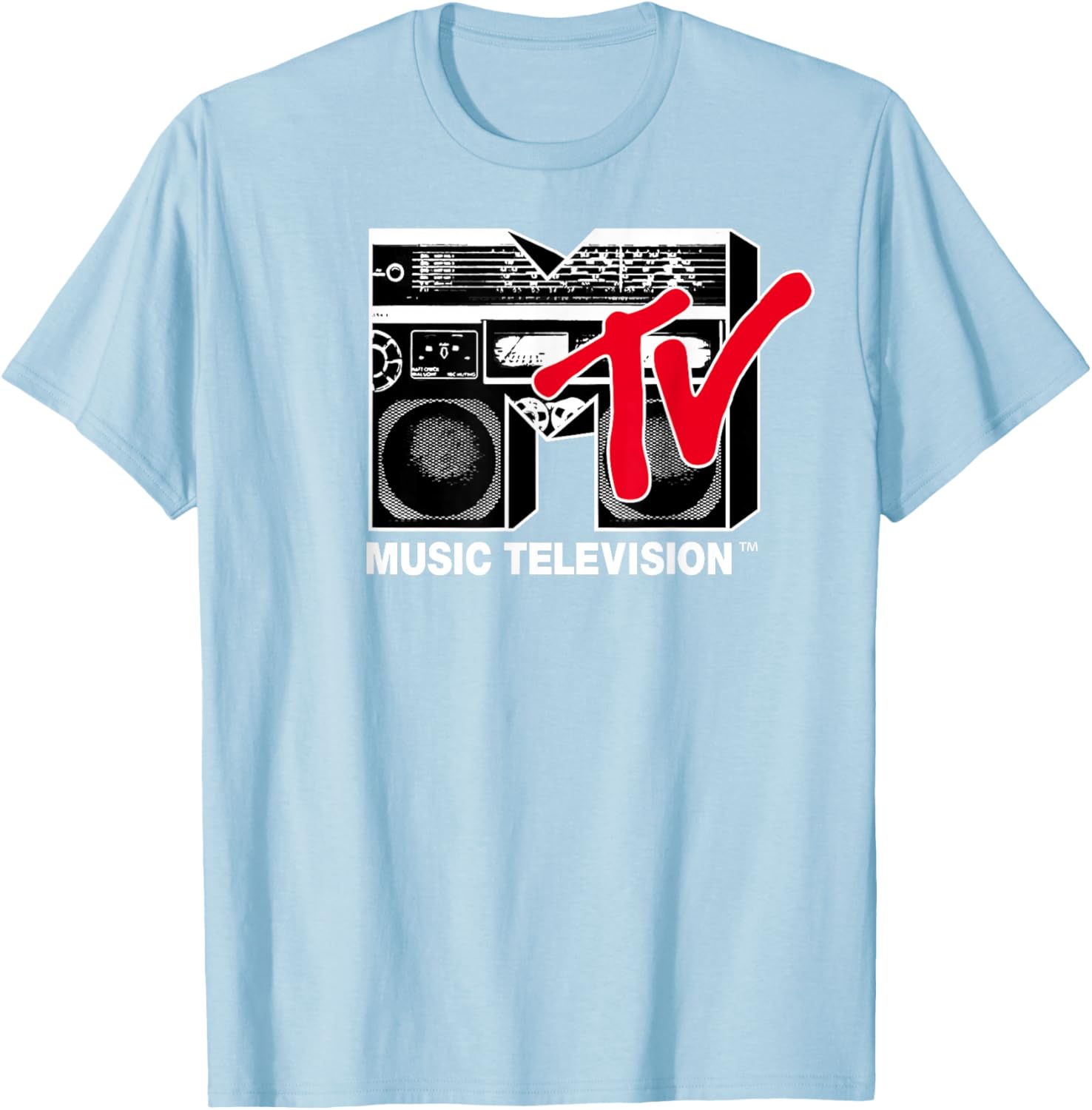 MTV Logo Red Boombox Graphic T-Shirt for Music Lovers and Trendsetters - 9