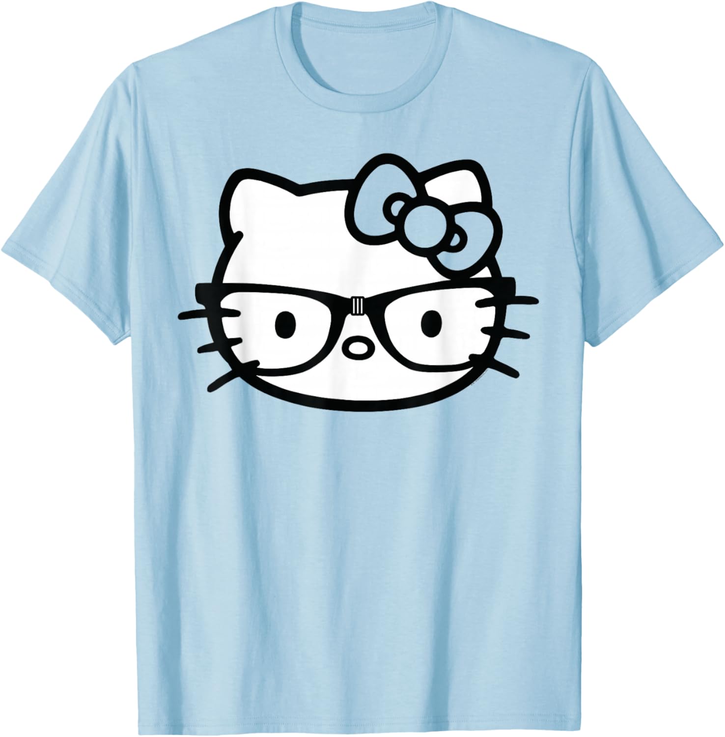 Hello Kitty Black and White Nerd Glasses T-Shirt for Fun Fashion Lovers - 5