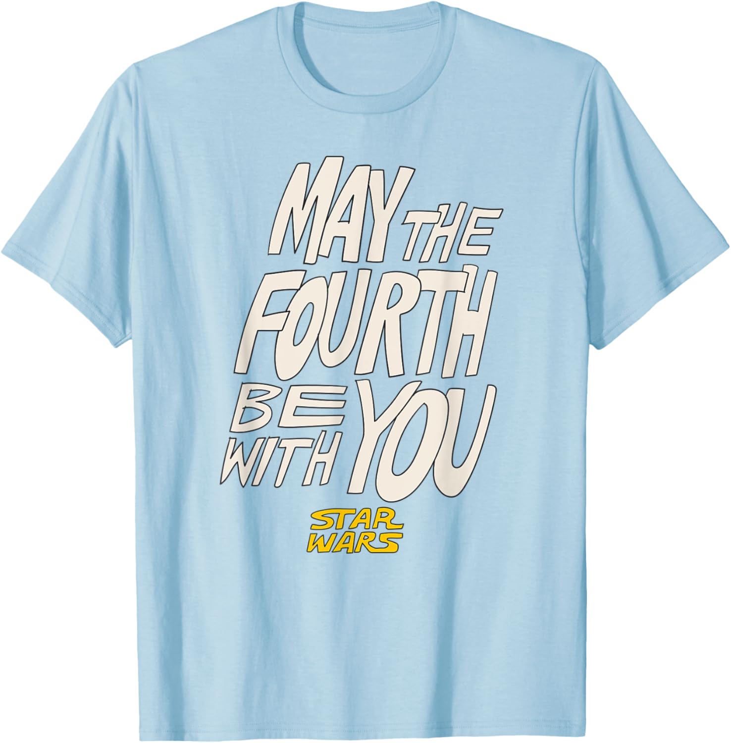 Men's Black May the Fourth T-Shirt with Hand-Drawn Design, Small - 10