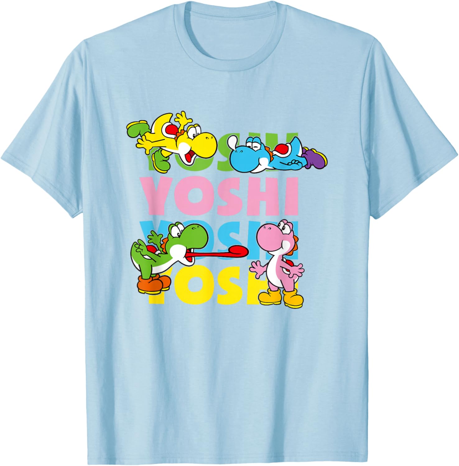 Super Mario Yoshi Pastel Color Icon T-Shirt for Fun Fashion Lovers - 20