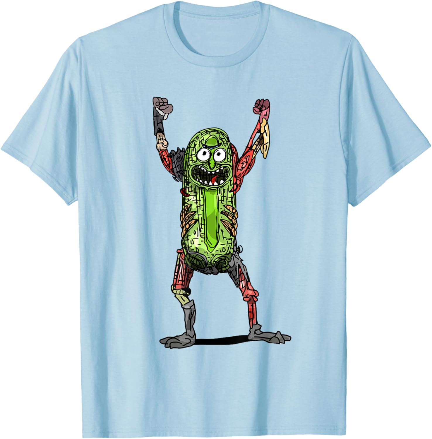 Mademark x Rick and Morty Pickle Rick Black T-Shirt for Fans - 2