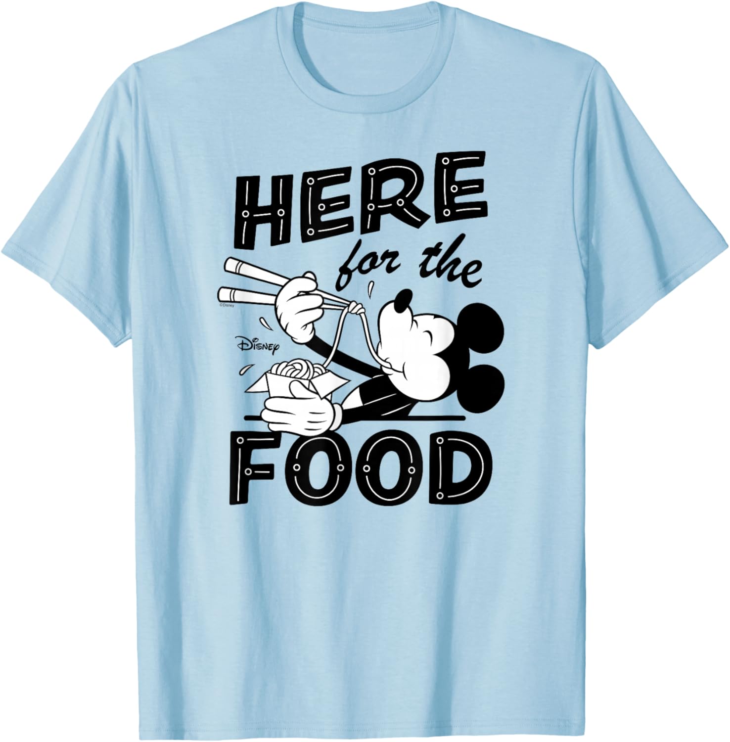 Disney Mickey Here for the Food T-Shirt Fun and Comfortable Apparel - 3
