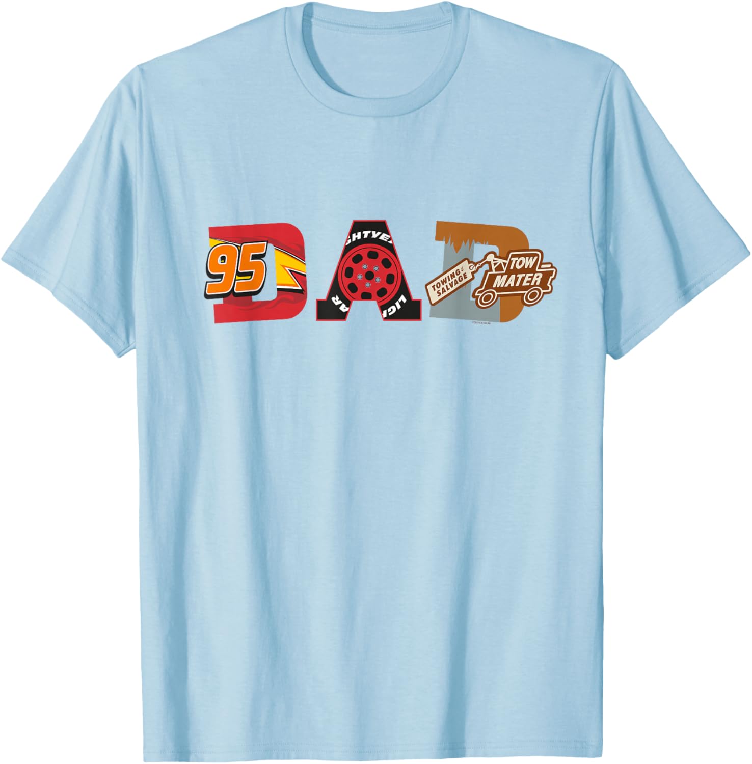 Disney and Pixar Cars Dad Father's Day Birthday T-Shirt for Kids and Dads - 4